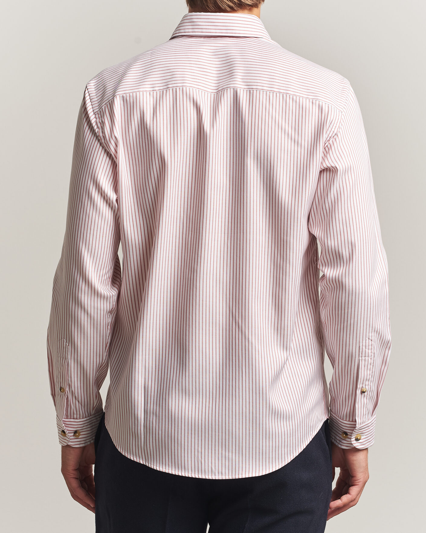 Hombres | Camisas | Eton | Casual Fit Signature Oxford Striped Shirt Orange