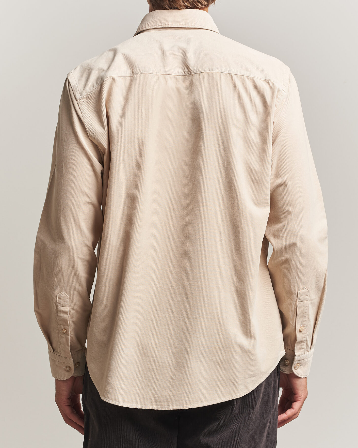 Hombres | Camisas | Eton | Casual Fit Corduroy Shirt Beige