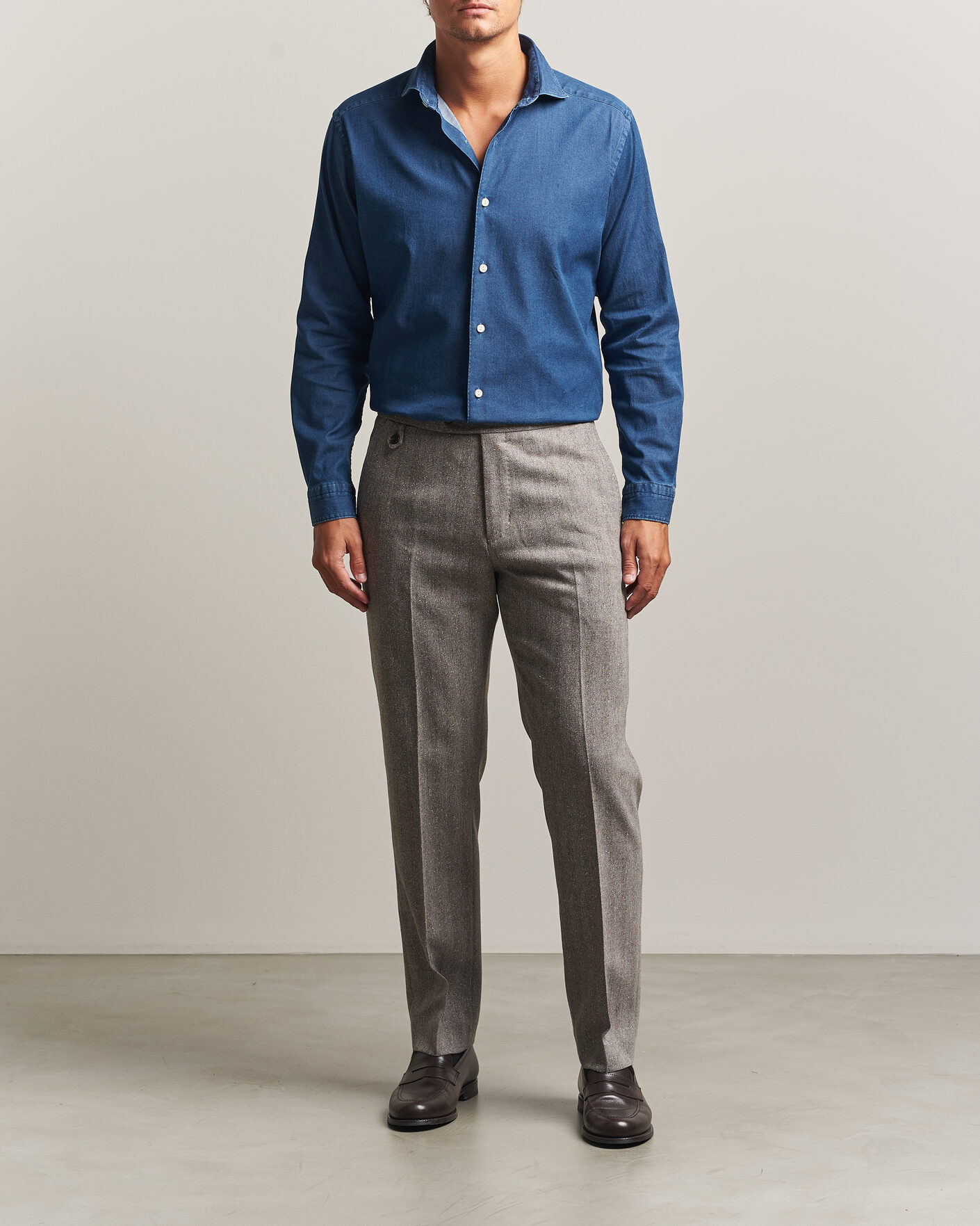 Hombres | Camisas | Eton | Casual Fit Denim Shirt Dark Wash