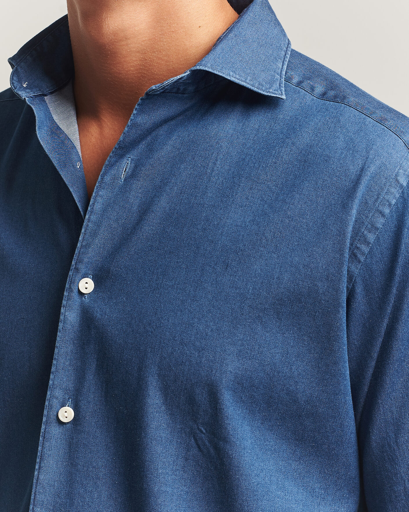 Hombres | Camisas | Eton | Casual Fit Denim Shirt Dark Wash