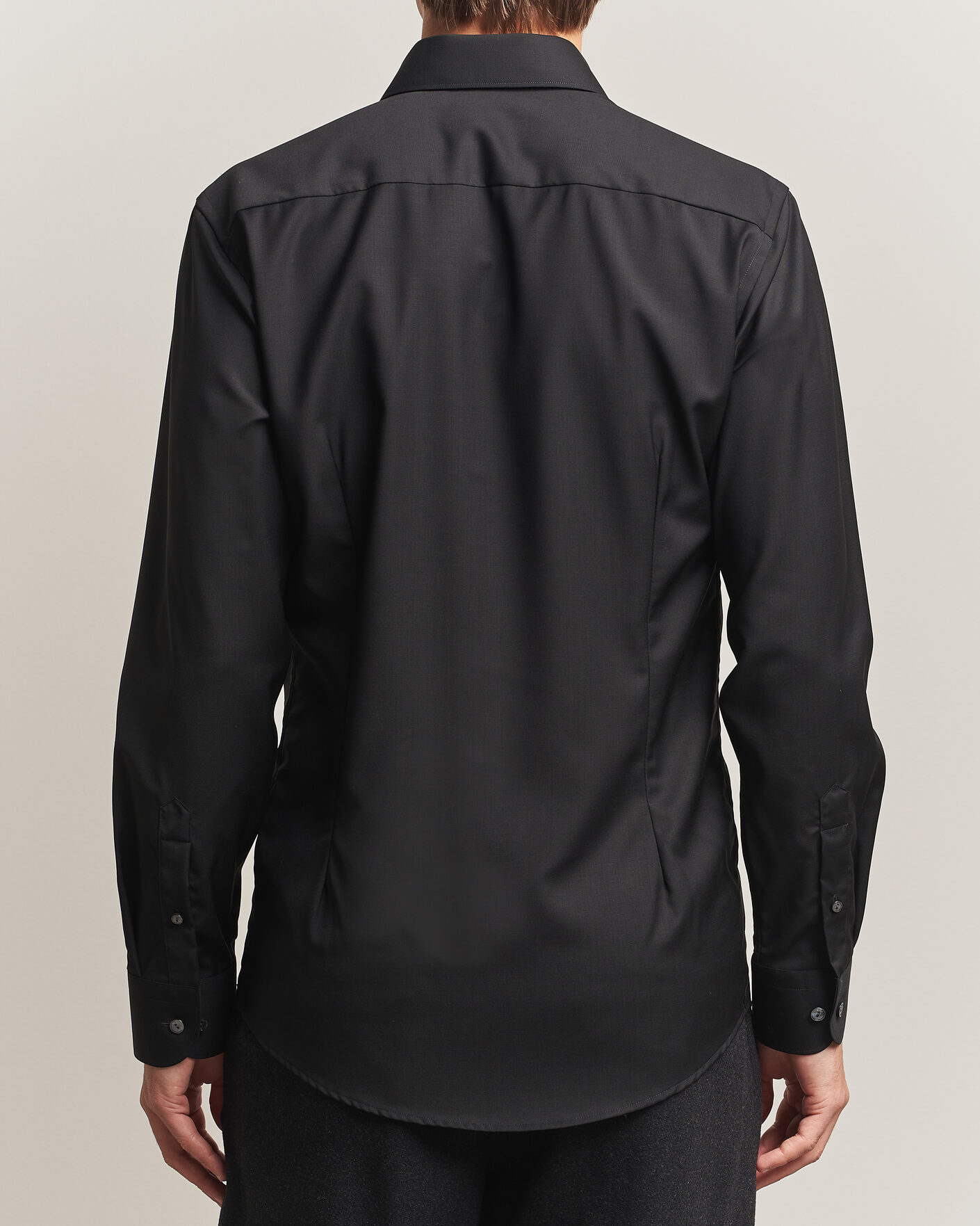 Hombres | Camisas | Eton | Slim Fit Merino Shirt Black