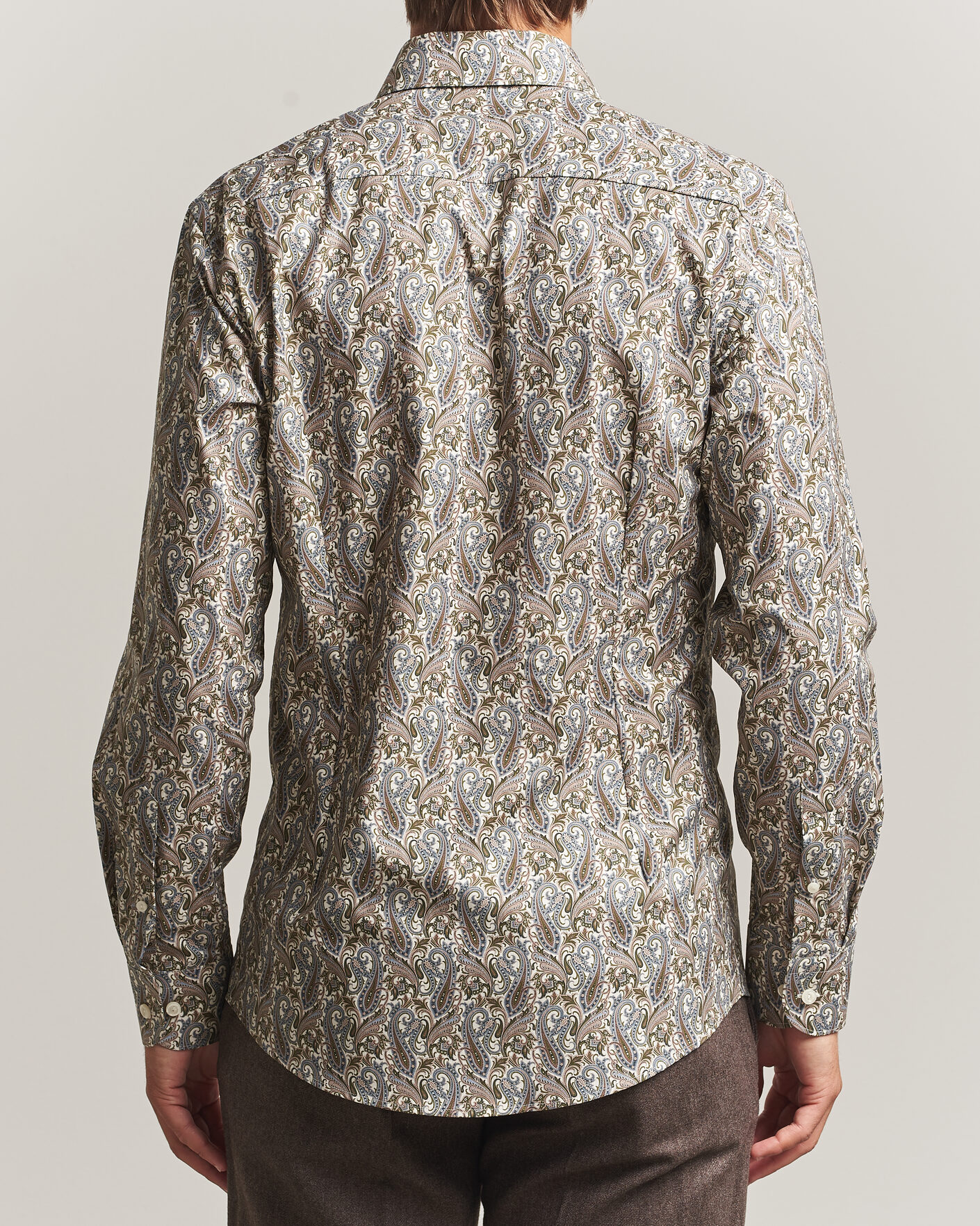 Hombres | Camisas | Eton | Slim Fit Signature Twill Printed Shirt Green Multi