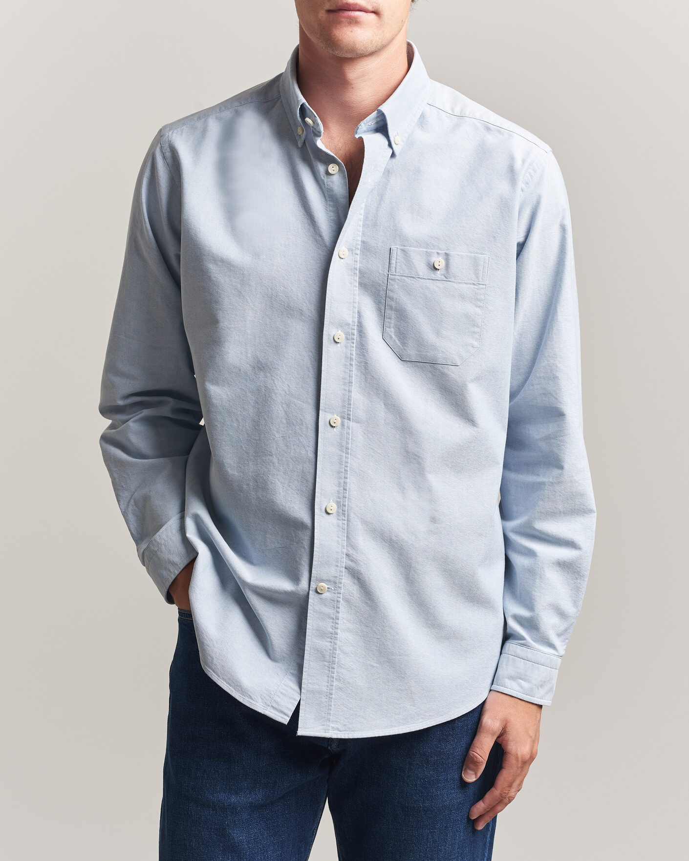 Hombres | Camisas | Eton | Regular Fit Ivy Oxford Shirt Light Blue