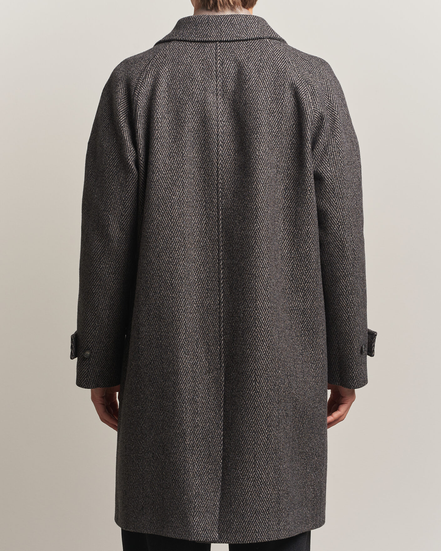 Hombres | Abrigos y chaquetas | Eton | Wool/Cashmere Herringbone Raglan Coat Dark Brown