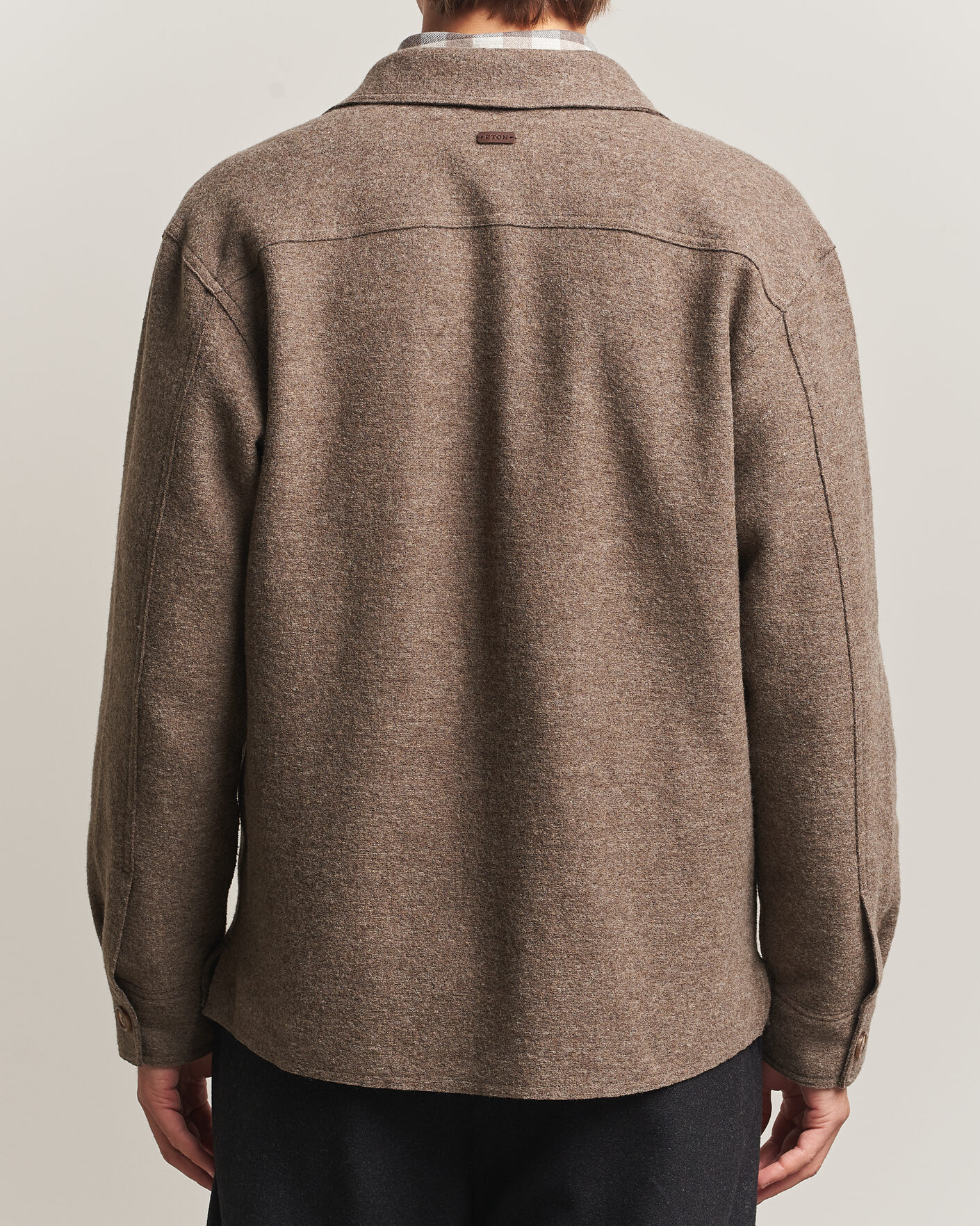 Hombres | Abrigos y chaquetas | Eton | Boiled Wool Shirt Jacket Brown