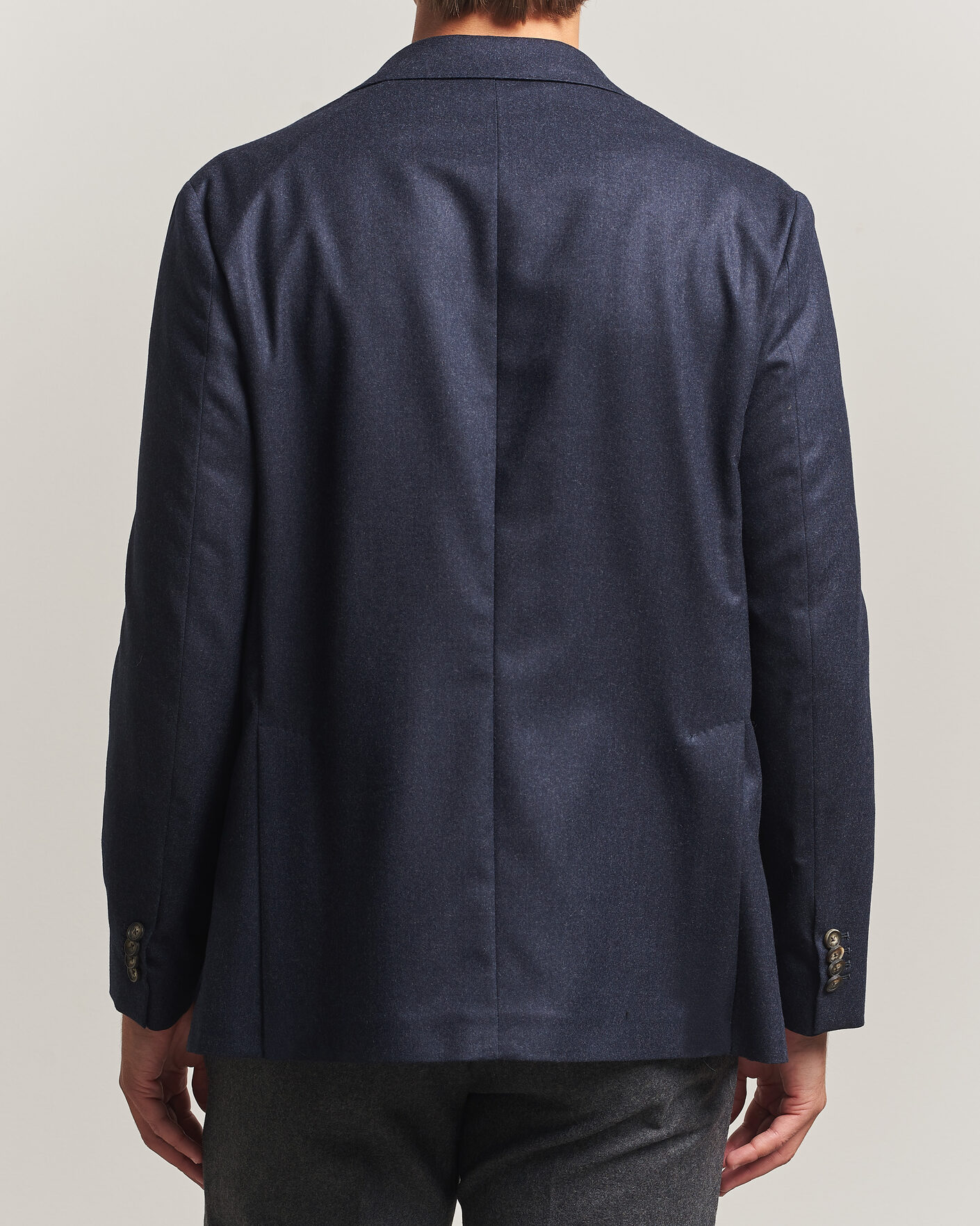 Hombres | Blazers | Eton | Wool Flannel Soft Jacket Navy Blue