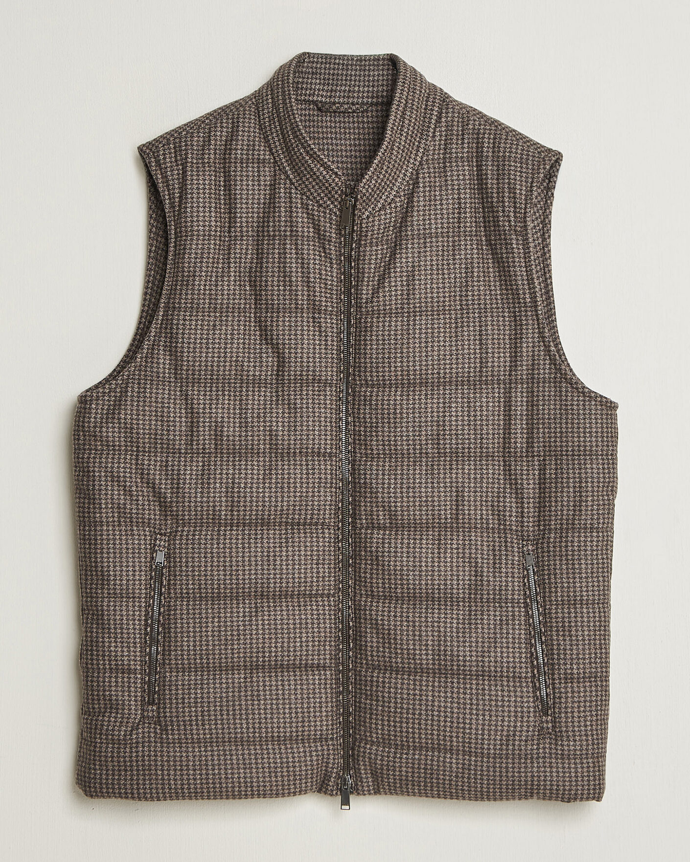 Hombres | Chalecos | Eton | Wool/Cashmere Padded Vest Brown
