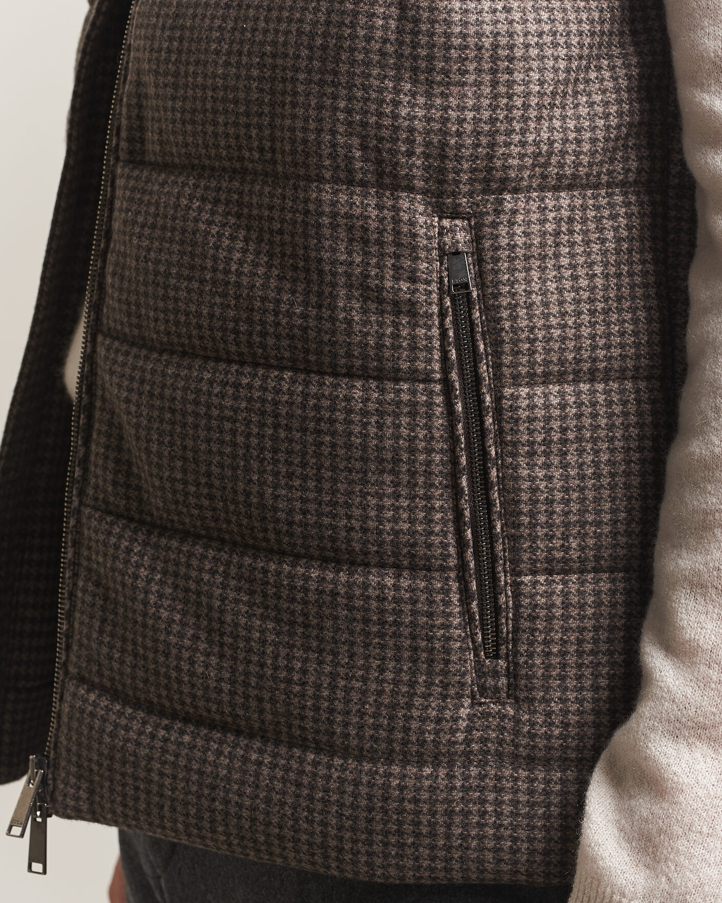 Hombres | Chalecos | Eton | Wool/Cashmere Padded Vest Brown