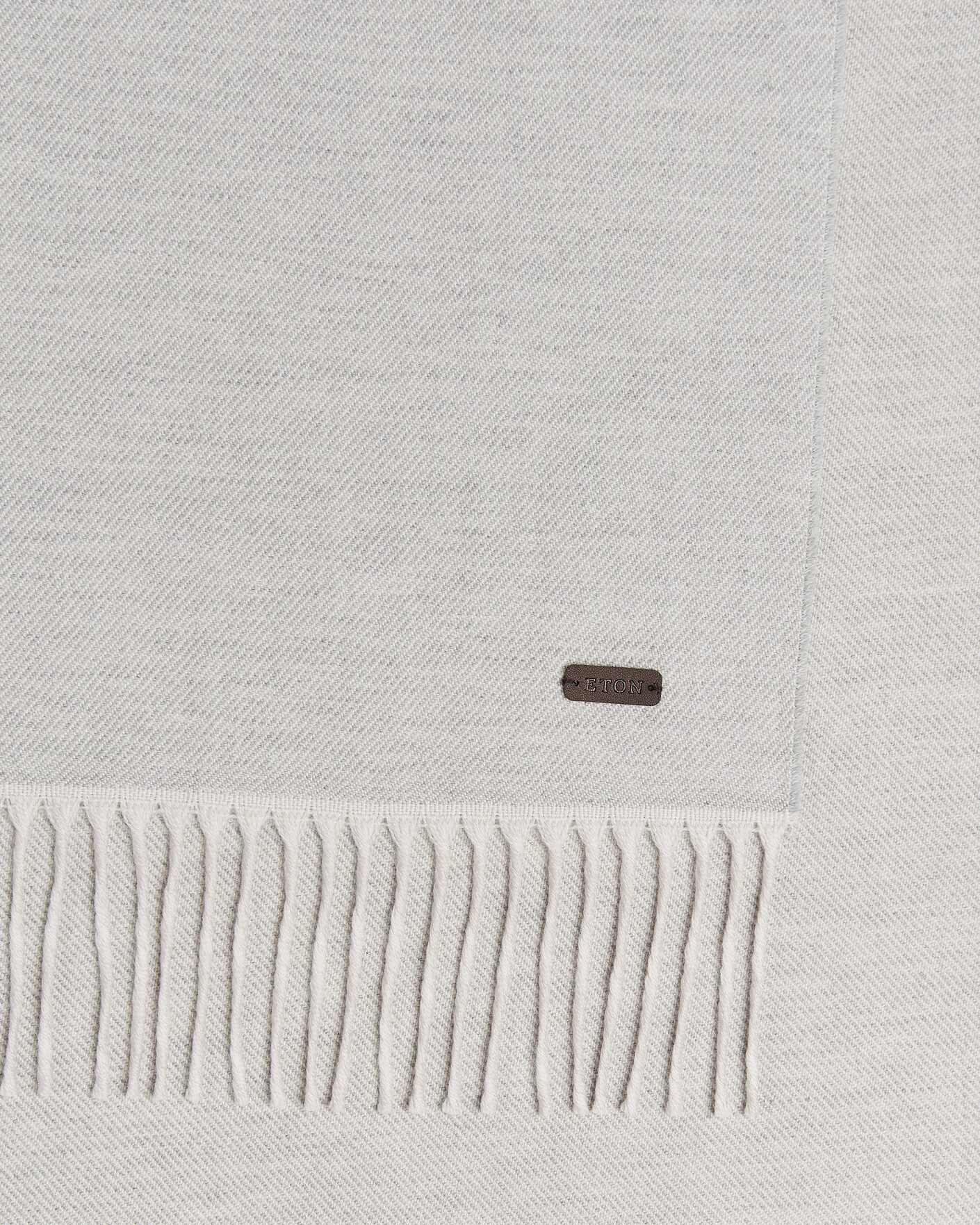 Hombres | Bufandas | Eton | Twill Merino Wool Scarf Light Grey