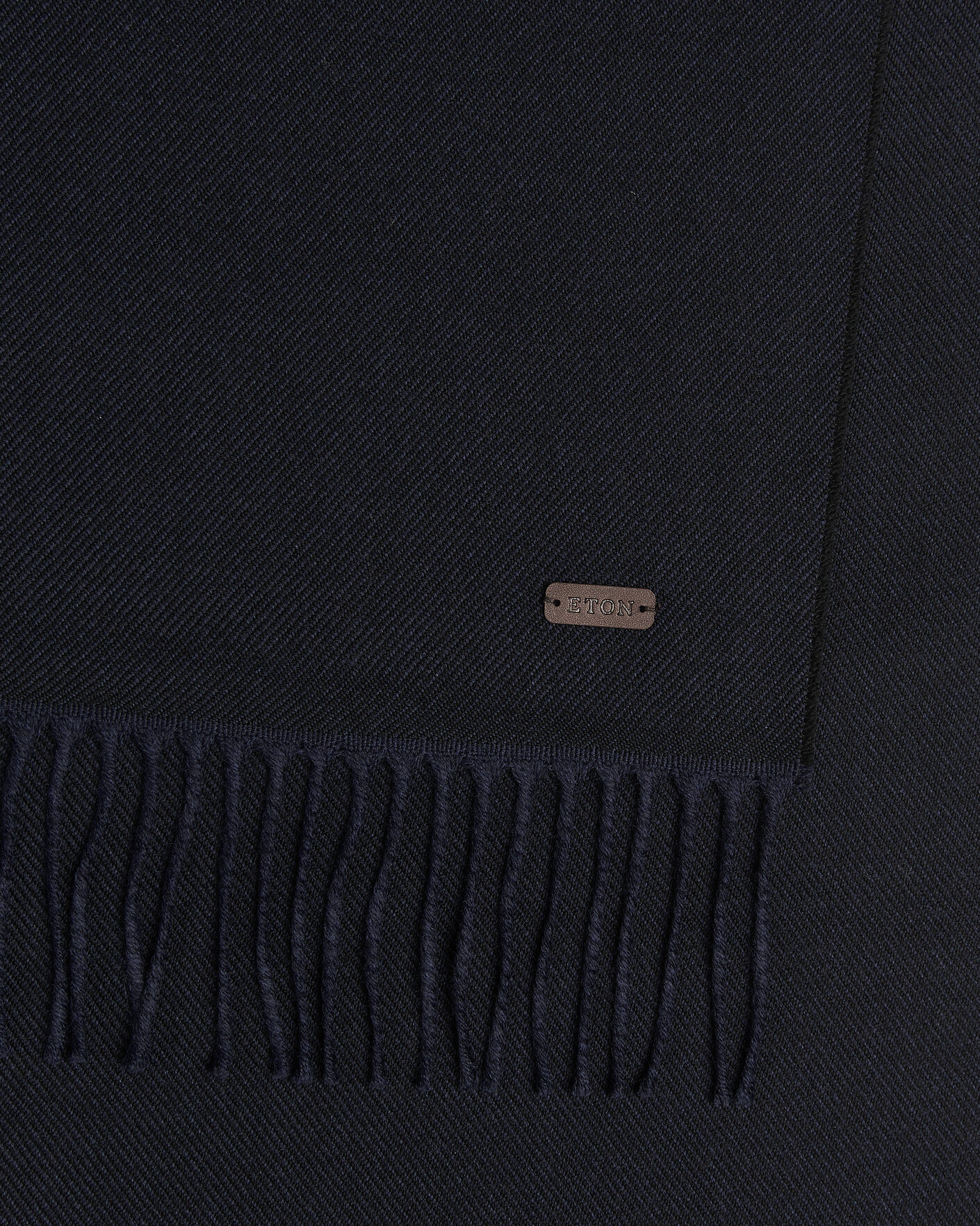 Hombres | Bufandas | Eton | Twill Merino Wool Scarf Navy Blue