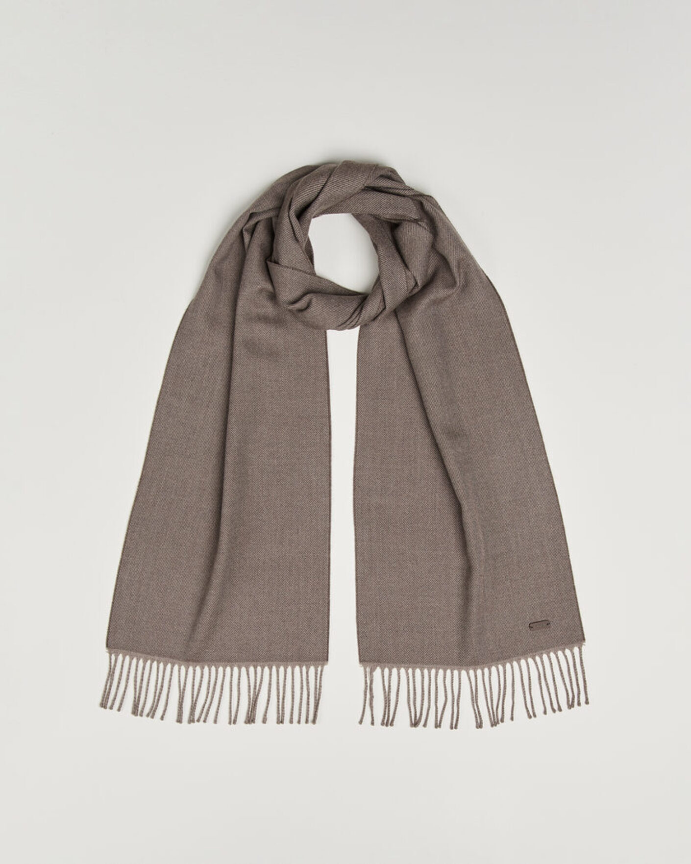 Hombres | Bufandas | Eton | Twill Merino Wool Scarf Brown