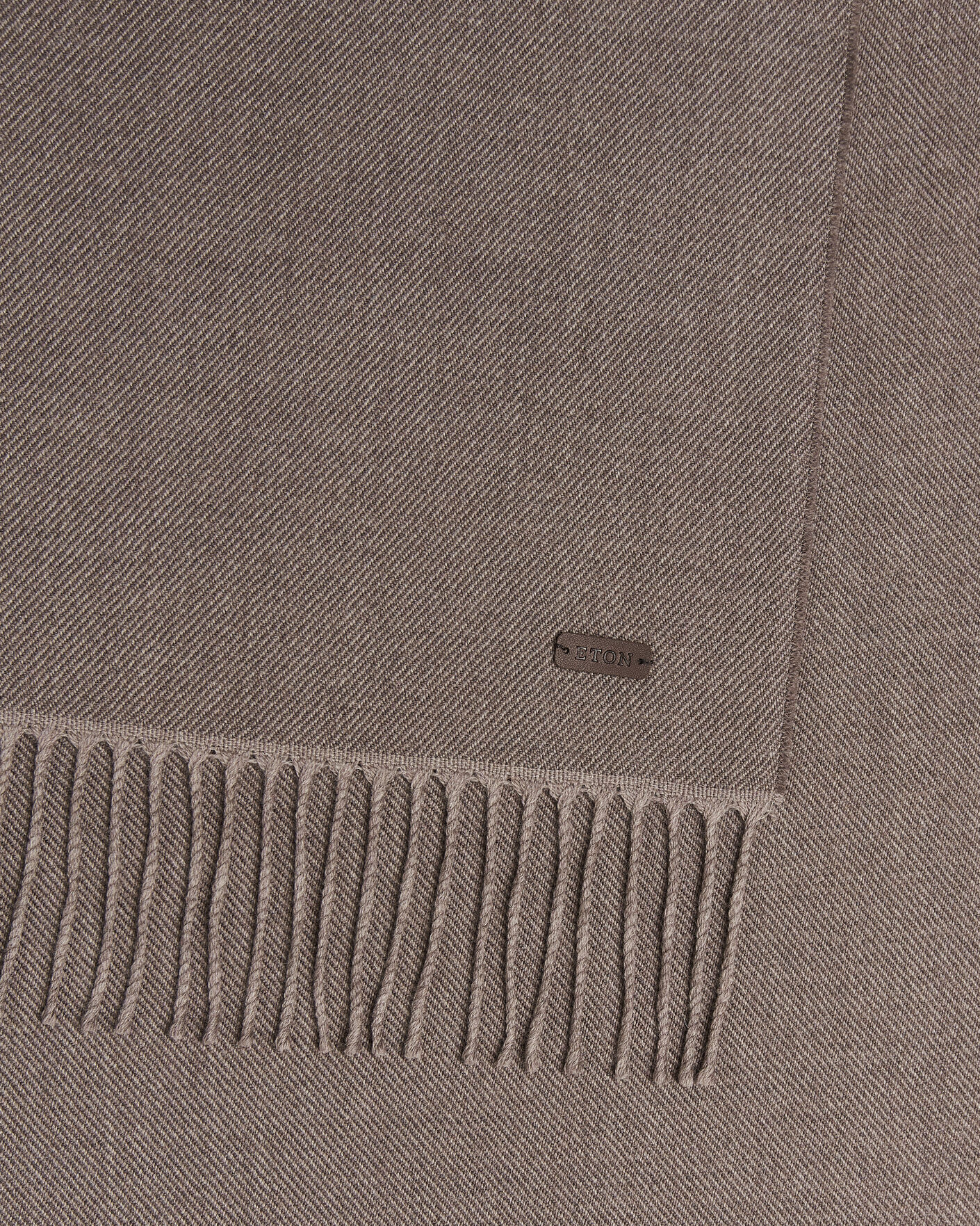 Hombres | Bufandas | Eton | Twill Merino Wool Scarf Brown