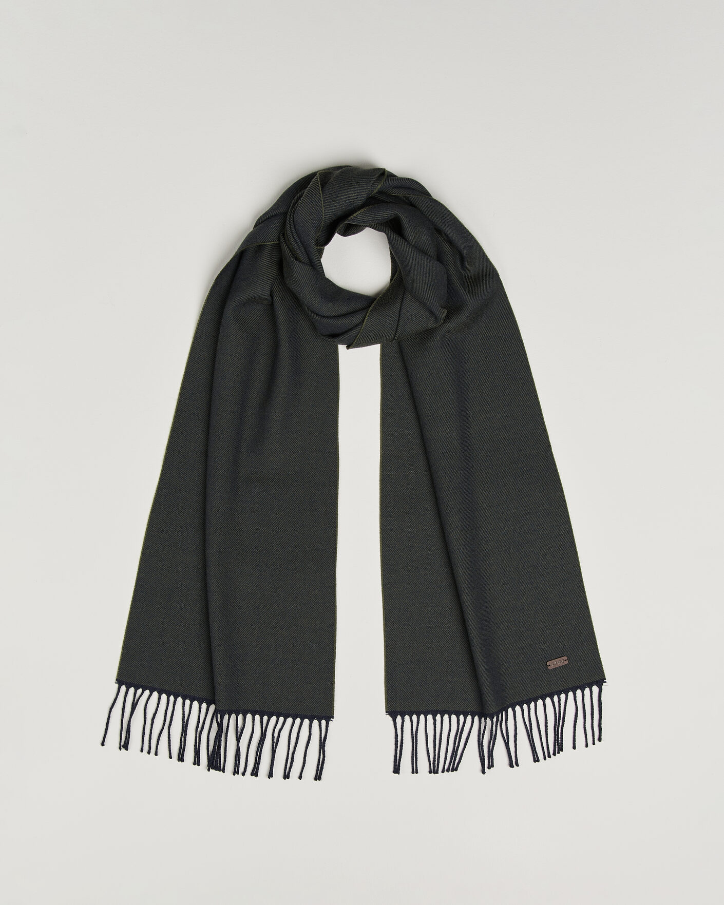 Hombres | Bufandas | Eton | Twill Merino Wool Scarf Dark Green