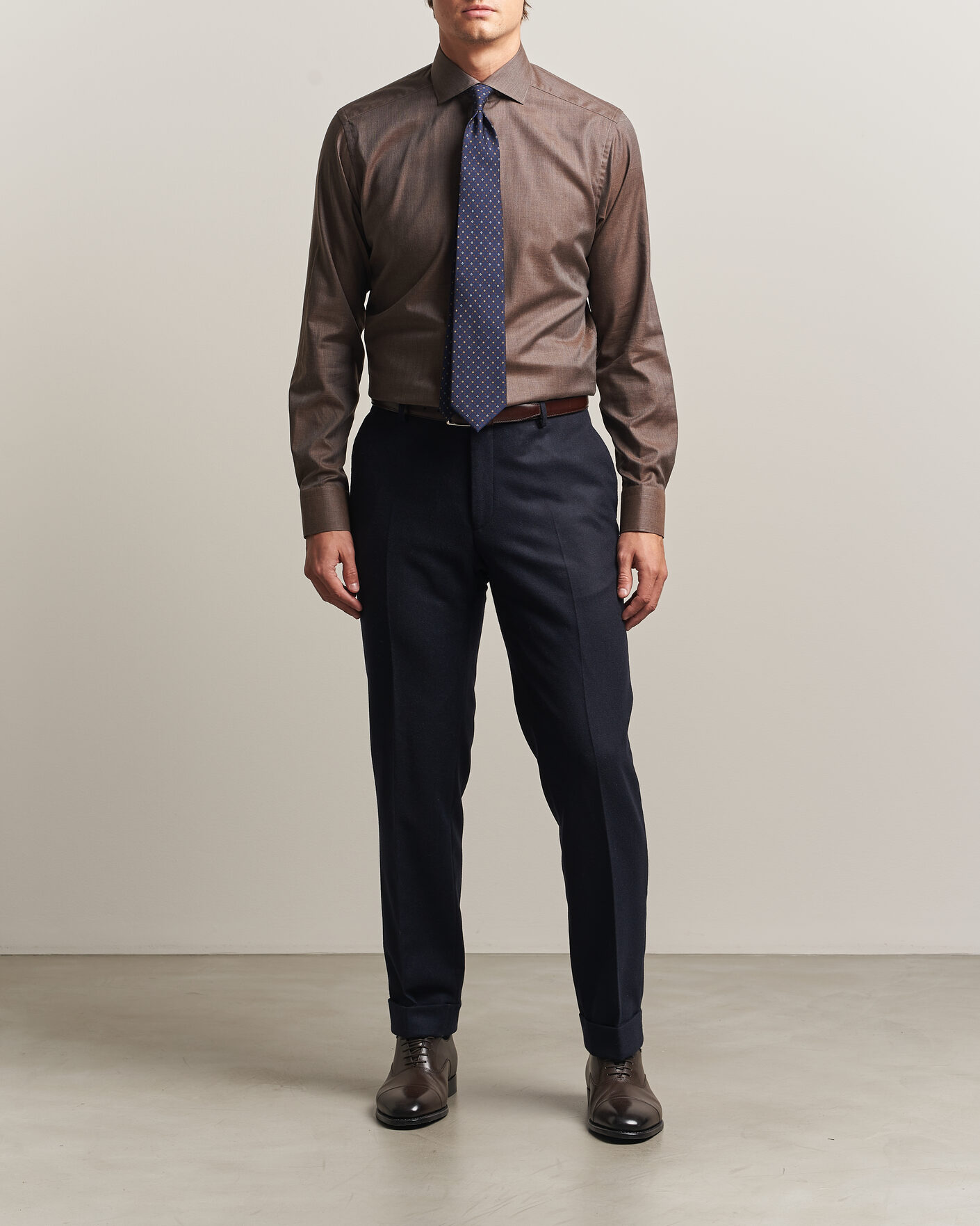Hombres | Camisas | Eton | Slim Fit Signature Flannel Shirt Brown