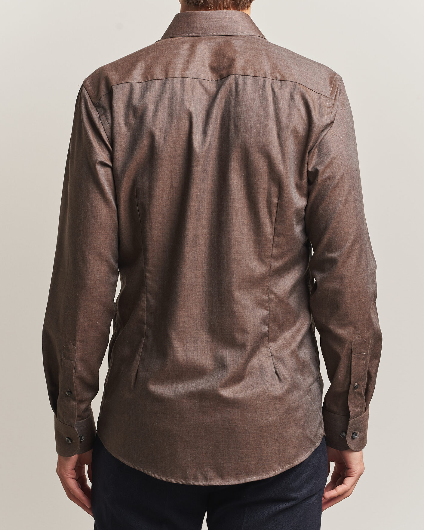 Hombres | Camisas | Eton | Slim Fit Signature Flannel Shirt Brown