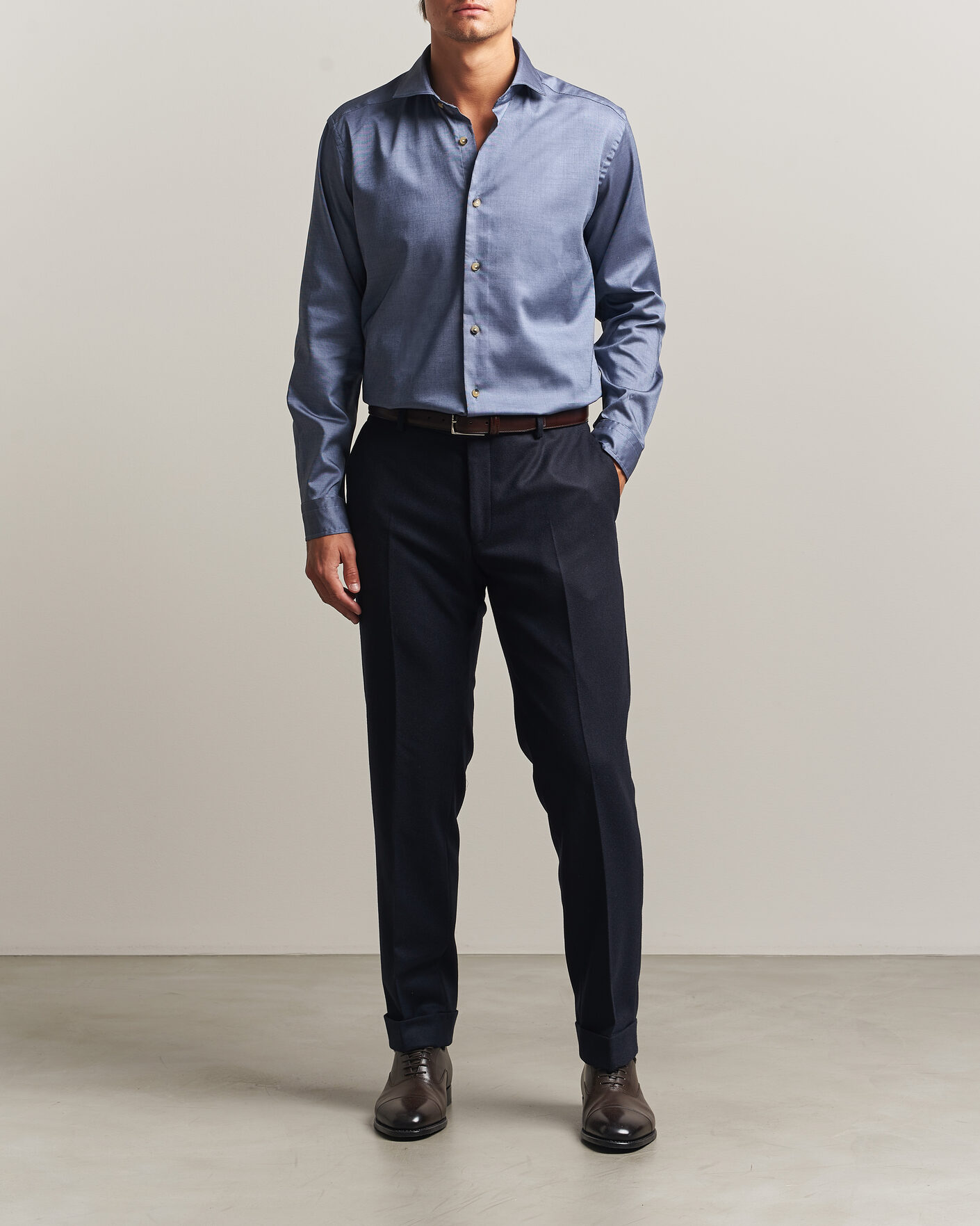 Hombres | Camisas | Eton | Signature Oxford Shirt Blue