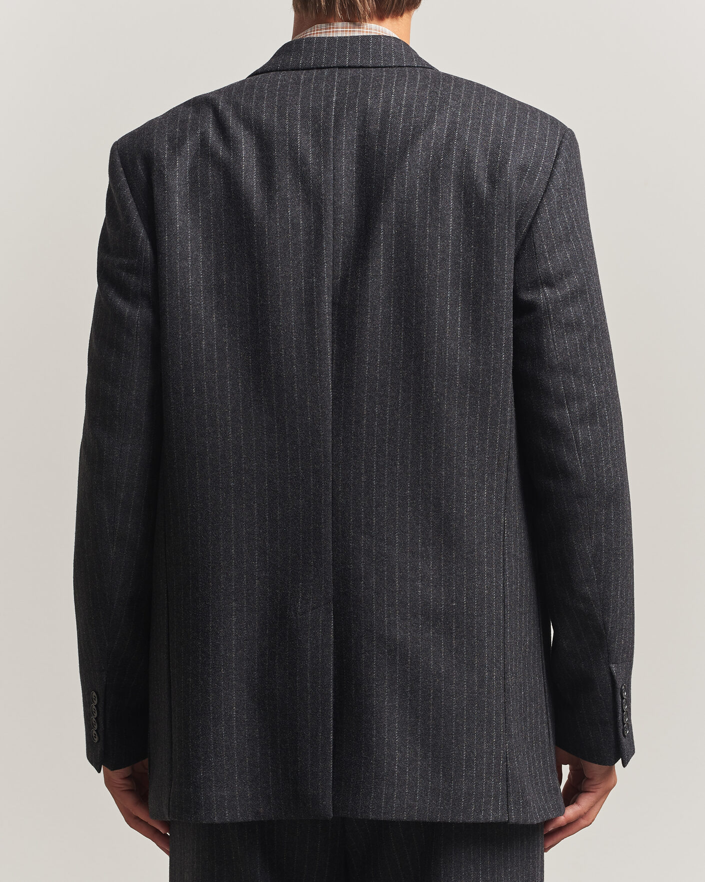 Hombres | Blazers | Filippa K | Michael Wool Flannel Pinstriped Blazer Anthracite