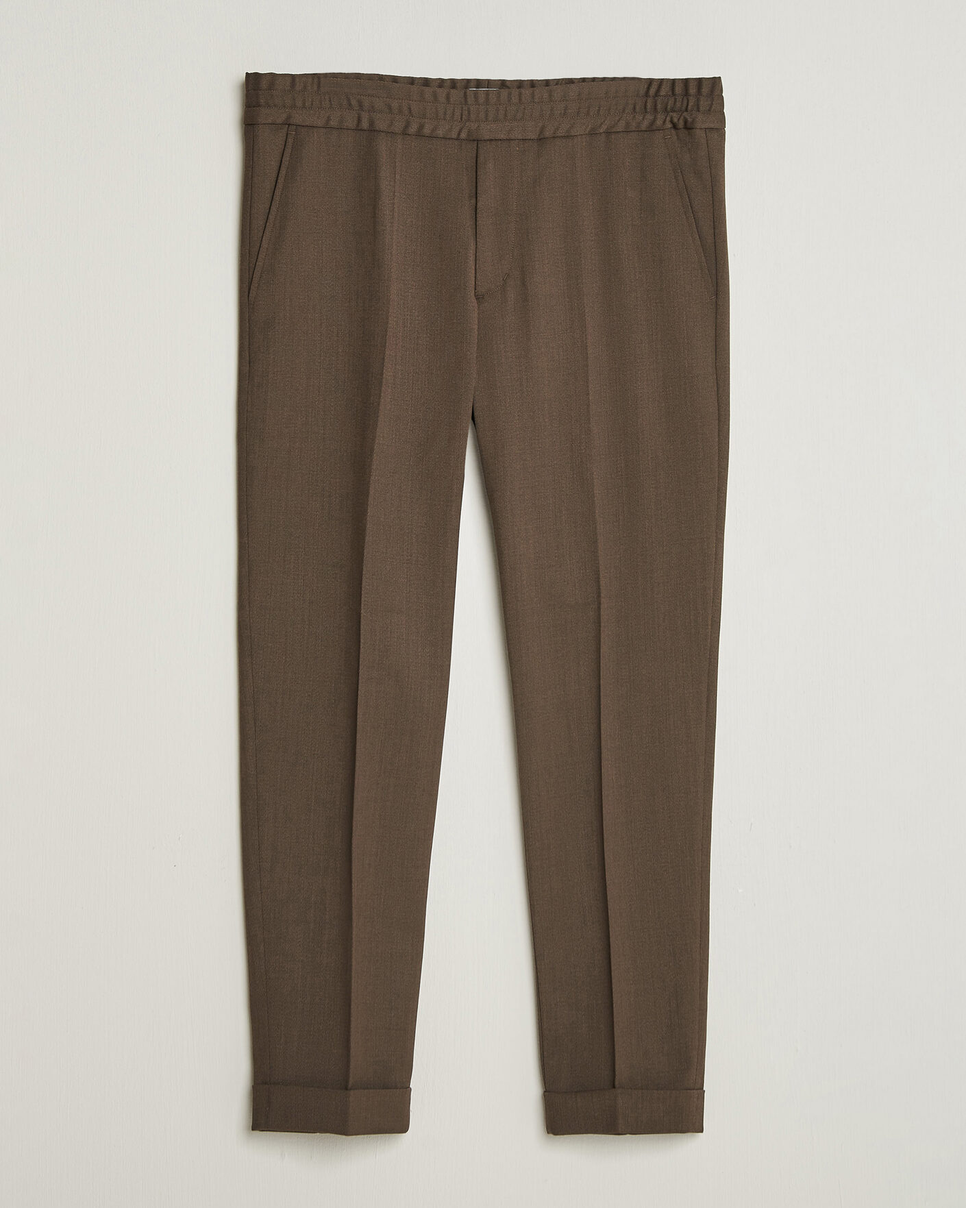 Hombres | Pantalones | Filippa K | Terry Wool Trousers Walnut Brown