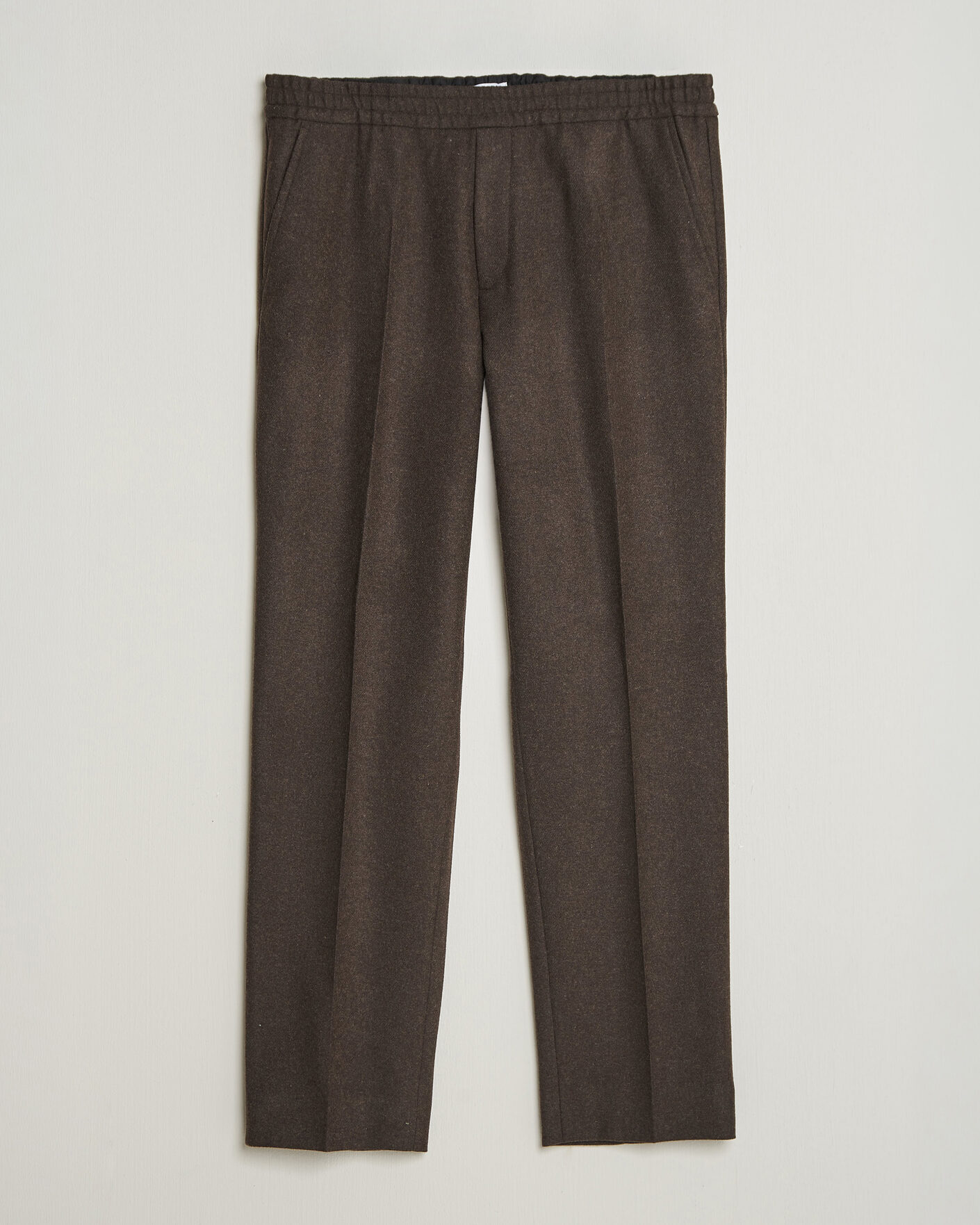 Hombres | Pantalones | Filippa K | Theo Relaxed Flannel Trousers Walnut Brown