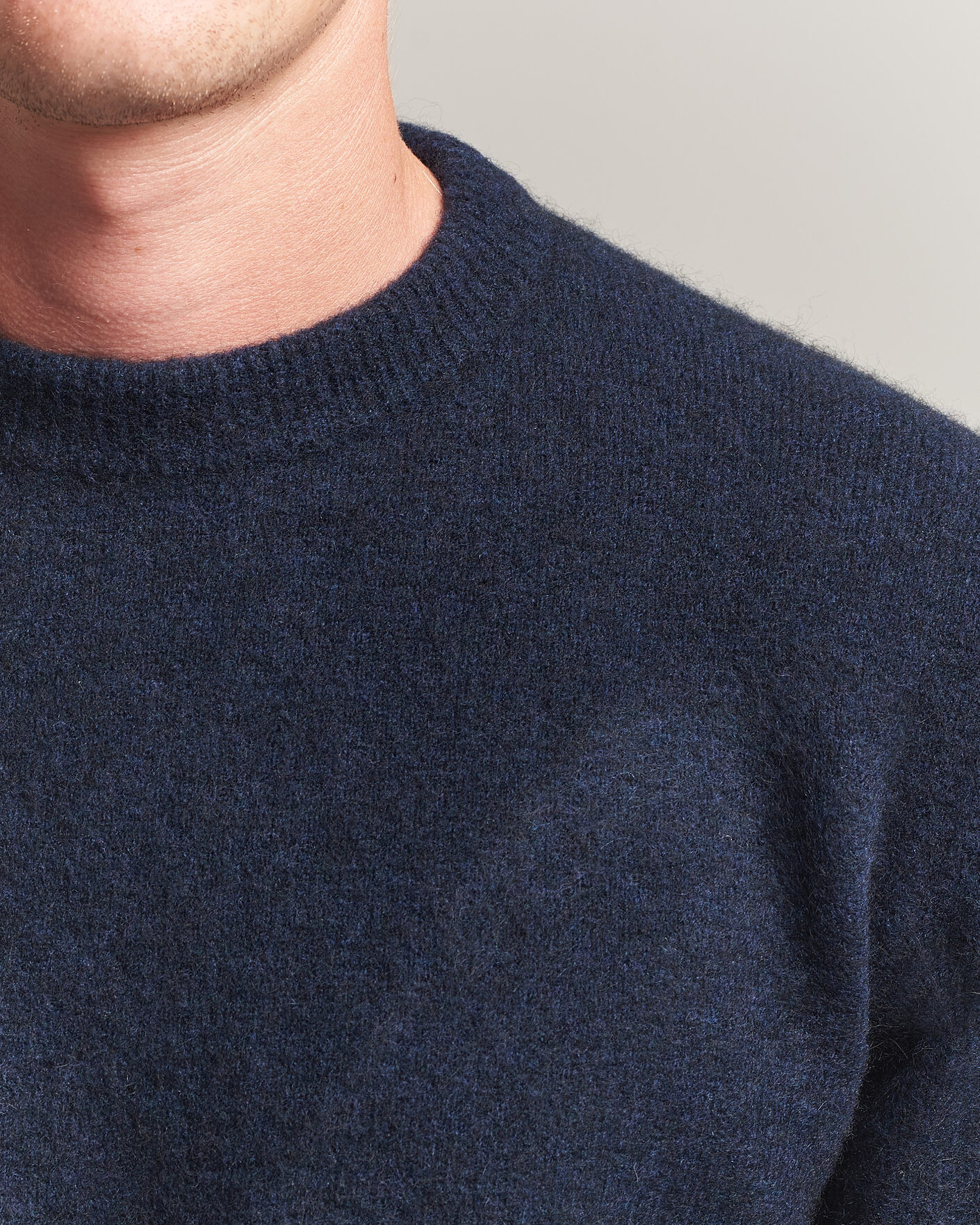 Hombres | Jerséis y prendas de punto | Filippa K | Yak Knitted Sweater Navy
