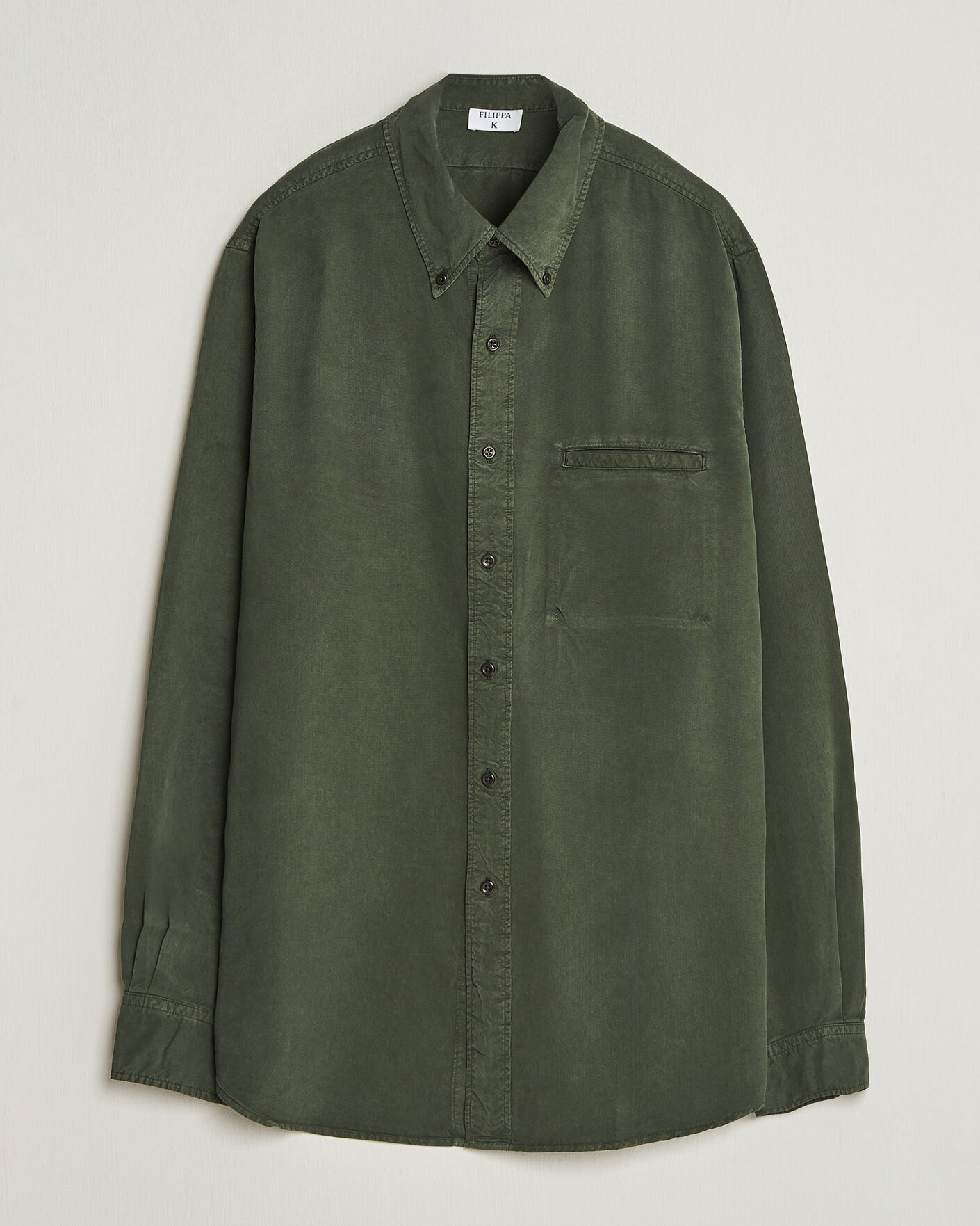 Hombres | Camisas | Filippa K | Zack Lyocell Shirt Night Green