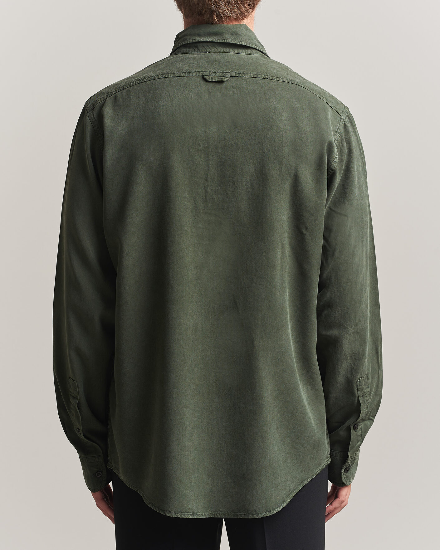 Hombres | Camisas | Filippa K | Zack Lyocell Shirt Night Green