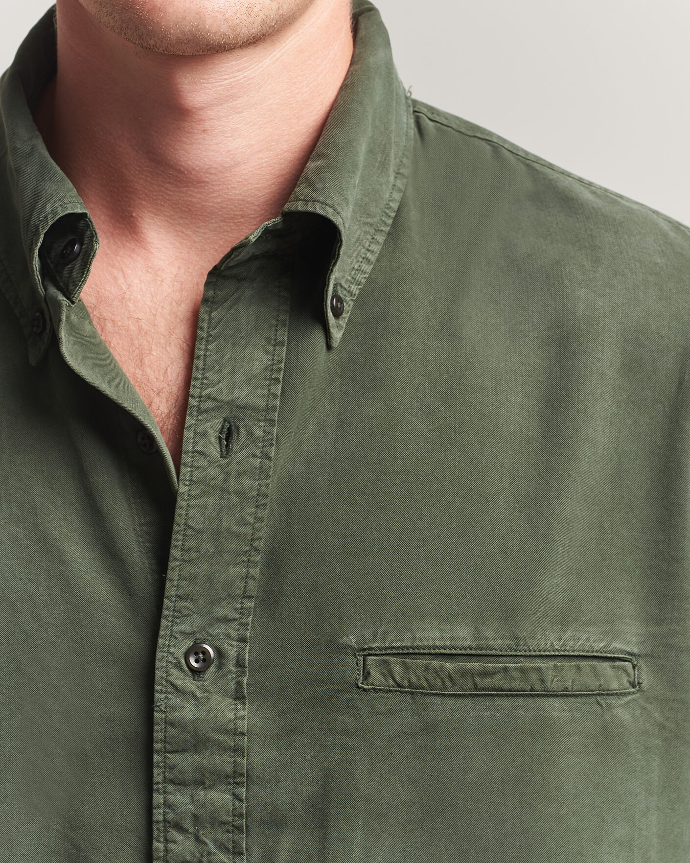 Hombres | Camisas | Filippa K | Zack Lyocell Shirt Night Green