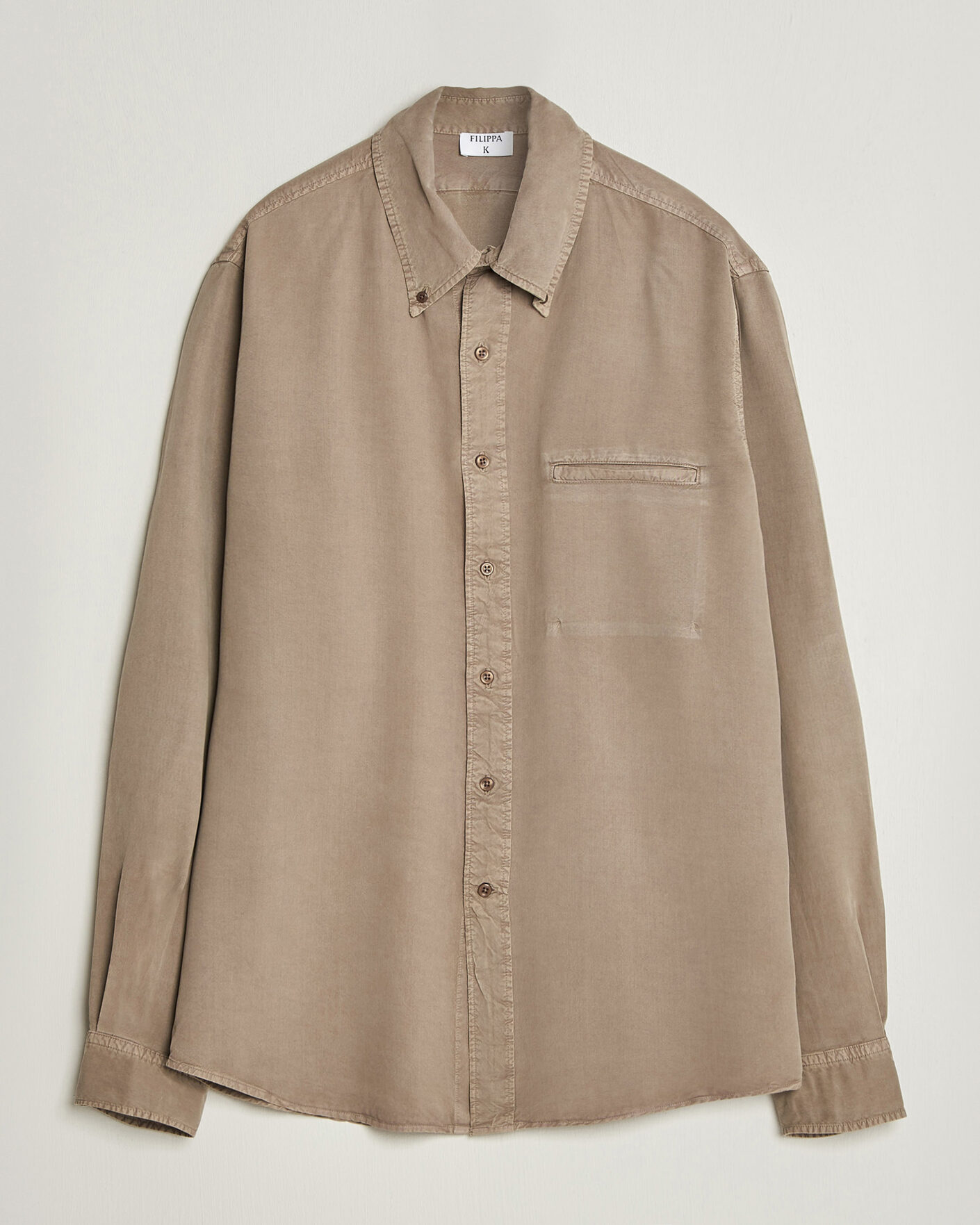 Hombres | Camisas | Filippa K | Zack Lyocell Shirt Stone Taupe