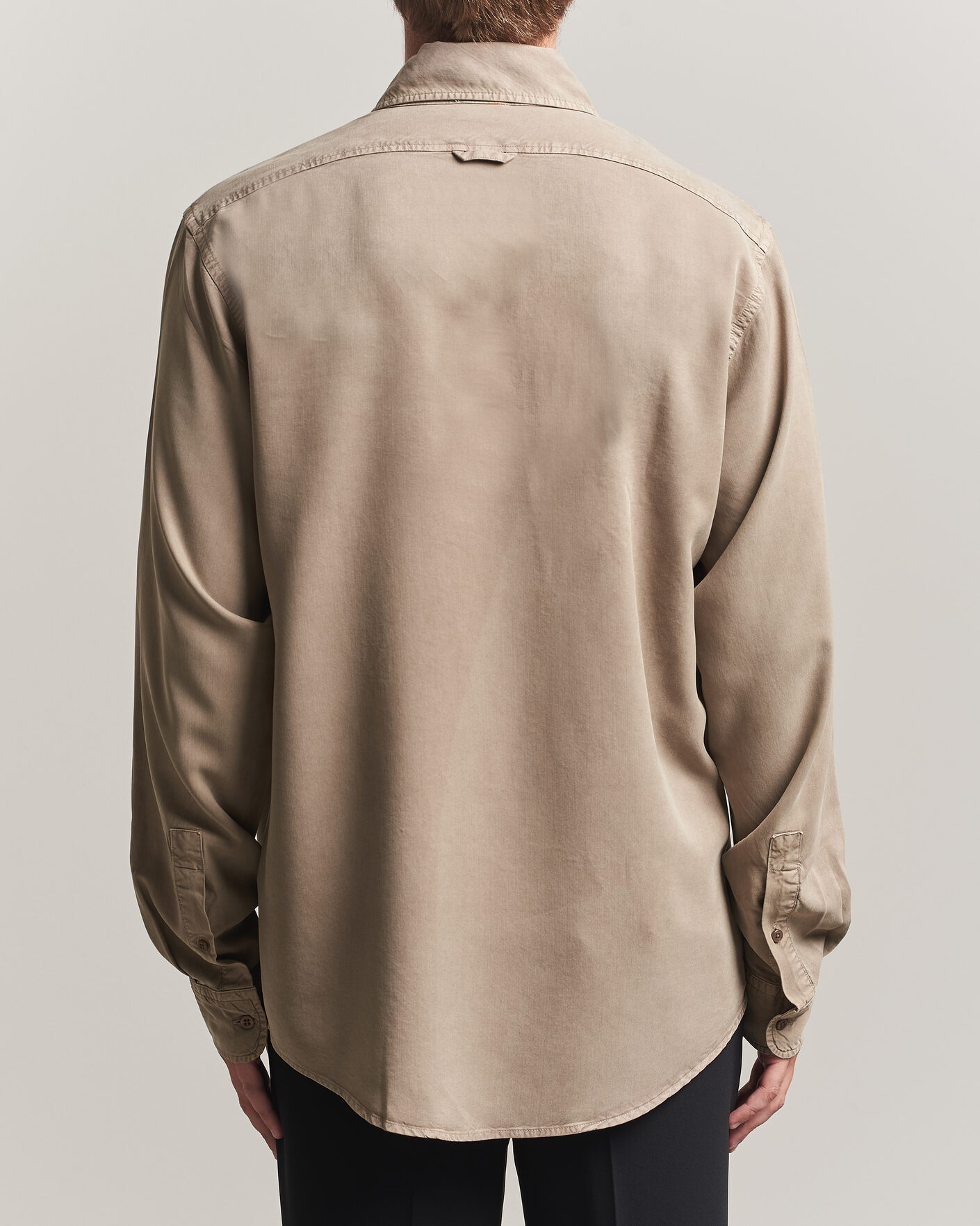 Hombres | Camisas | Filippa K | Zack Lyocell Shirt Stone Taupe