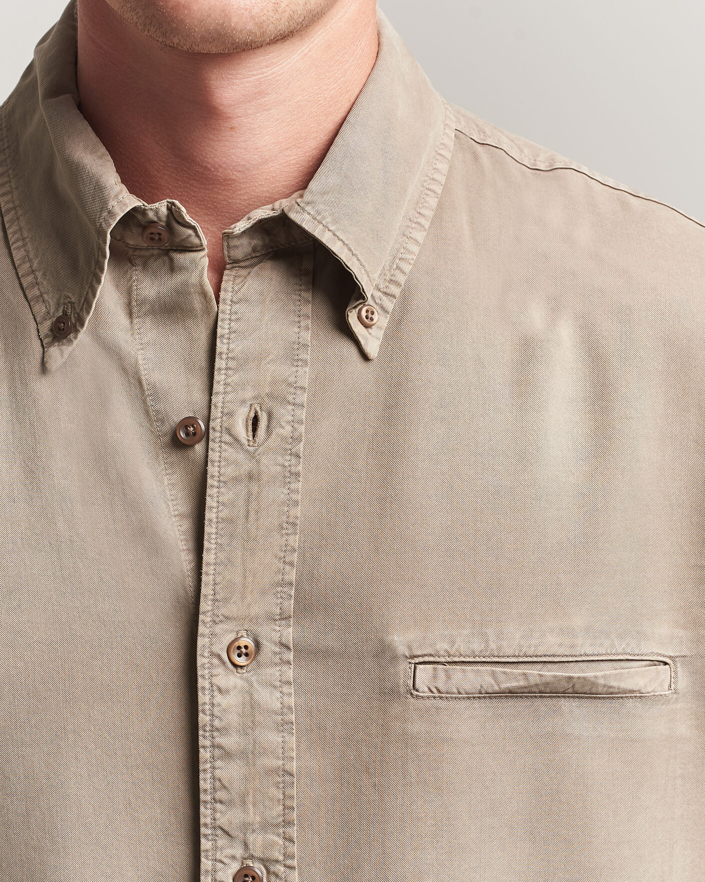 Hombres | Camisas | Filippa K | Zack Lyocell Shirt Stone Taupe