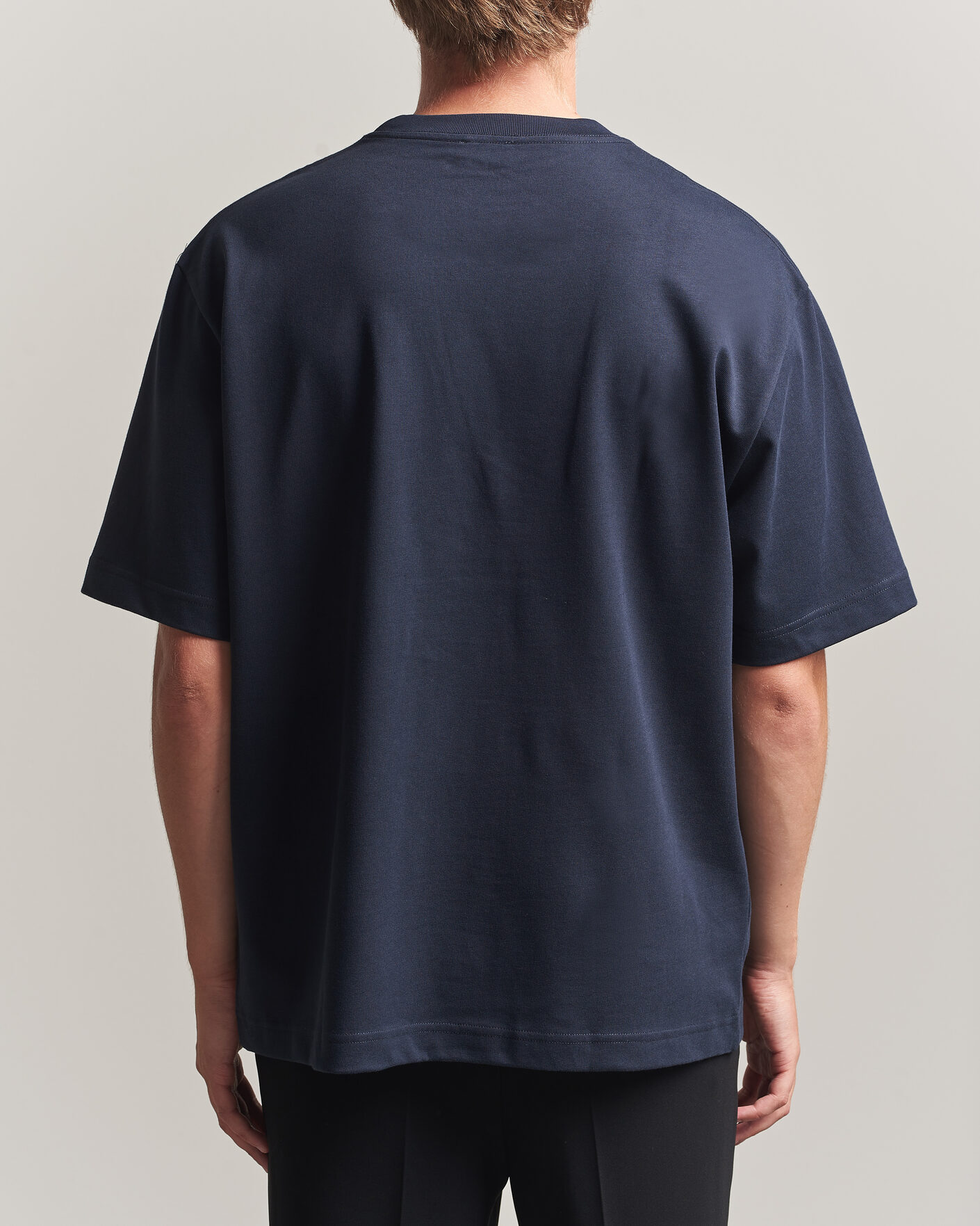 Hombres | Camisetas | Filippa K | Heavy Cotton Crew Neck T-Shirt Night Blue