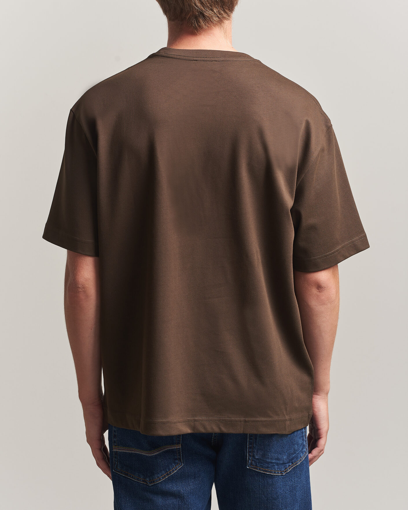 Hombres | Camisetas | Filippa K | Heavy Cotton Crew Neck T-Shirt Golden Brown