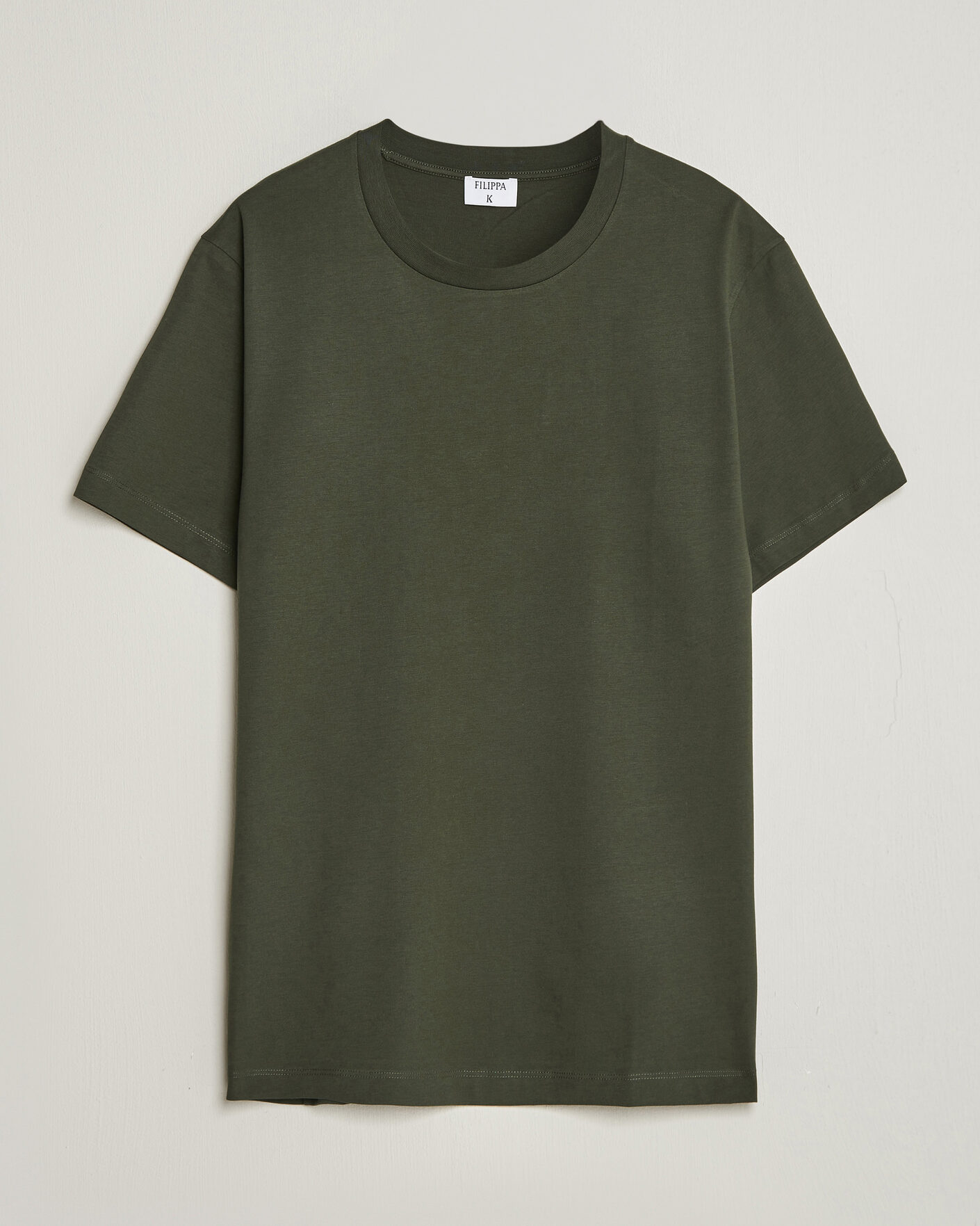 Hombres | Camisetas | Filippa K | Filip Crew Neck T-Shirt Night Green