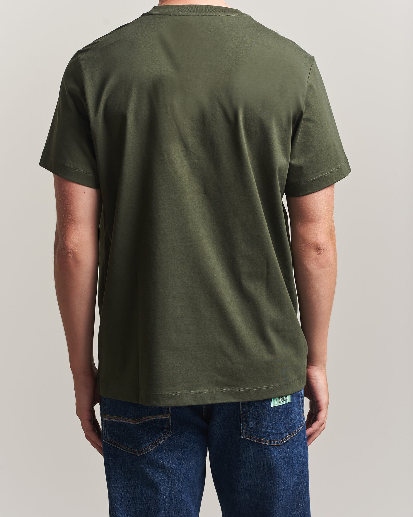 Hombres | Camisetas | Filippa K | Filip Crew Neck T-Shirt Night Green