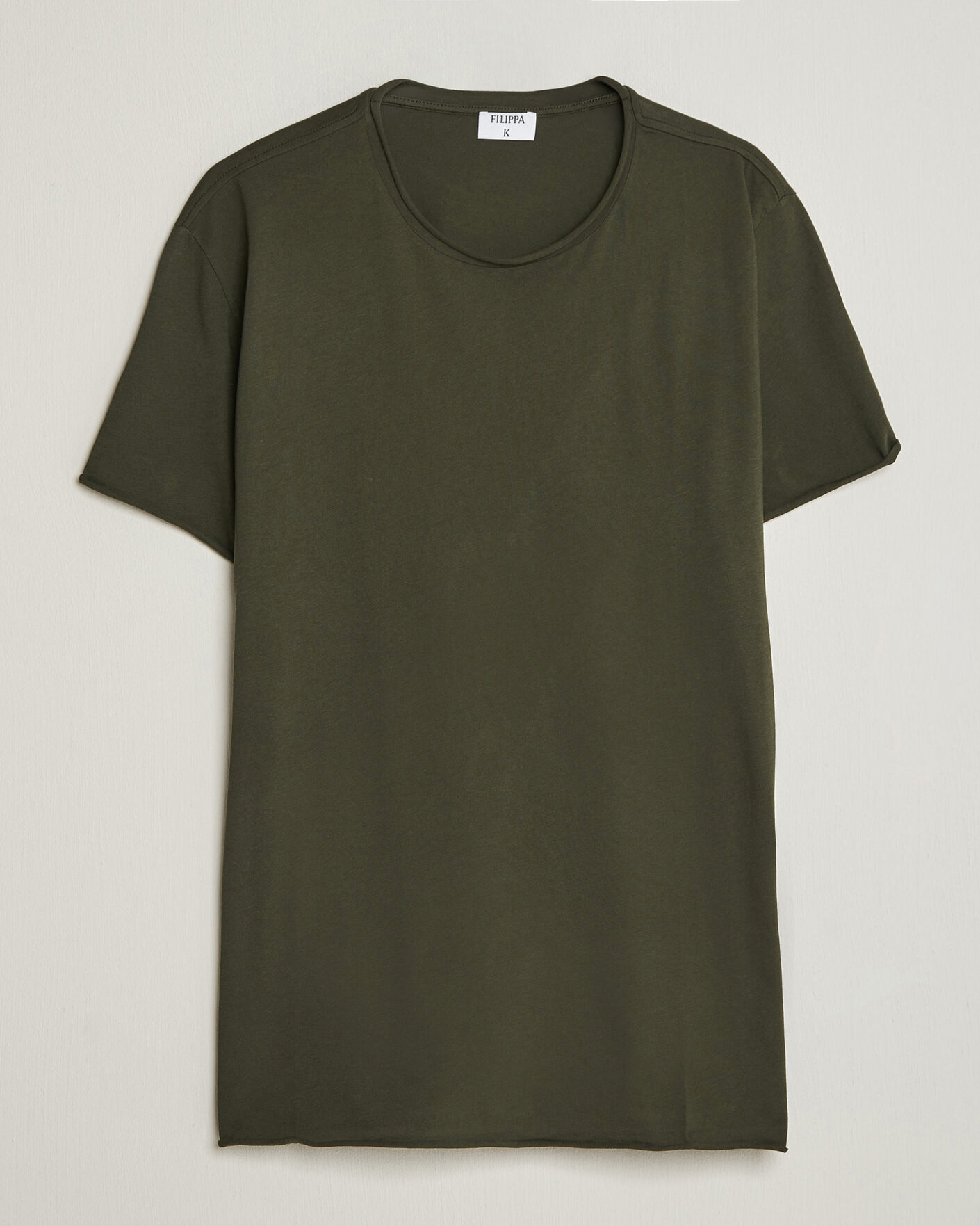 Hombres | Camisetas | Filippa K | Roll Neck Crew Neck T-Shirt Night Green