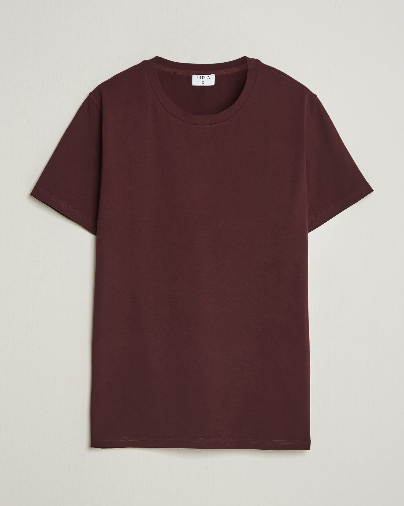 Hombres | Camisetas | Filippa K | Soft Lycra T-Shirt Dark Burgundy