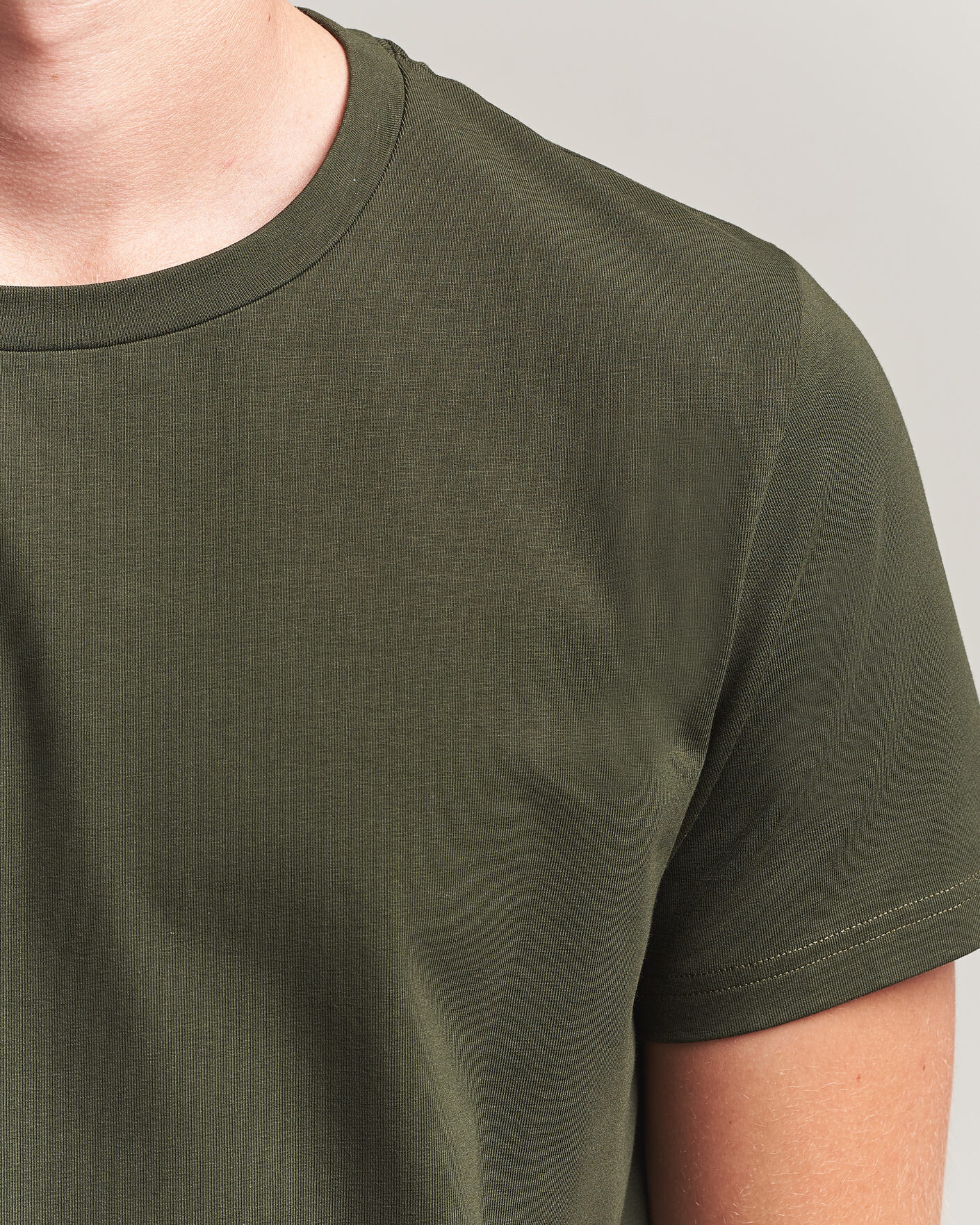 Hombres | Camisetas | Filippa K | Soft Lycra T-Shirt Night Green