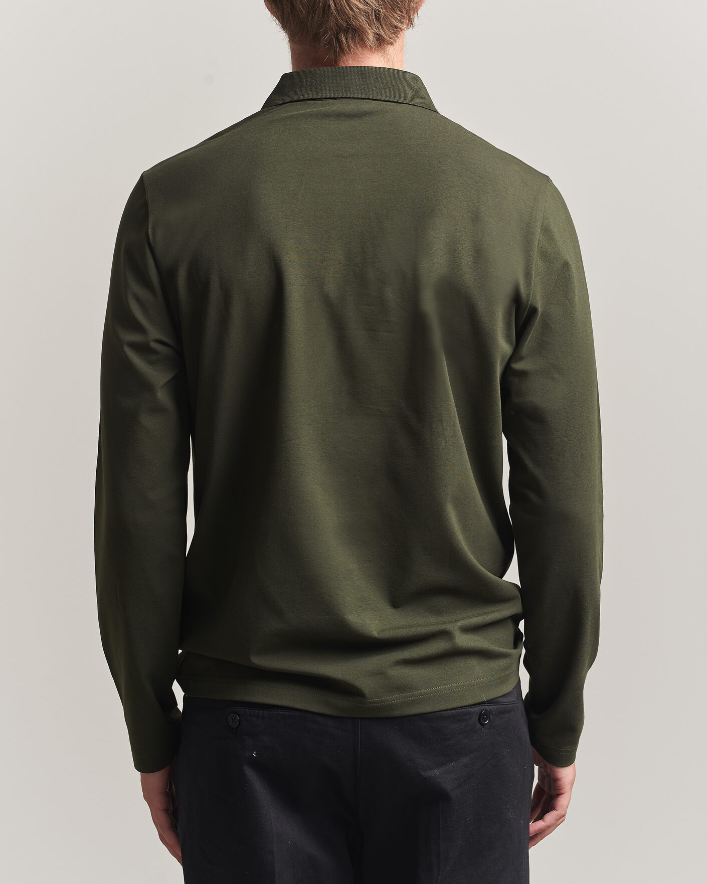Hombres | Polos | Filippa K | Luke Lycra Polo Shirt Night Green