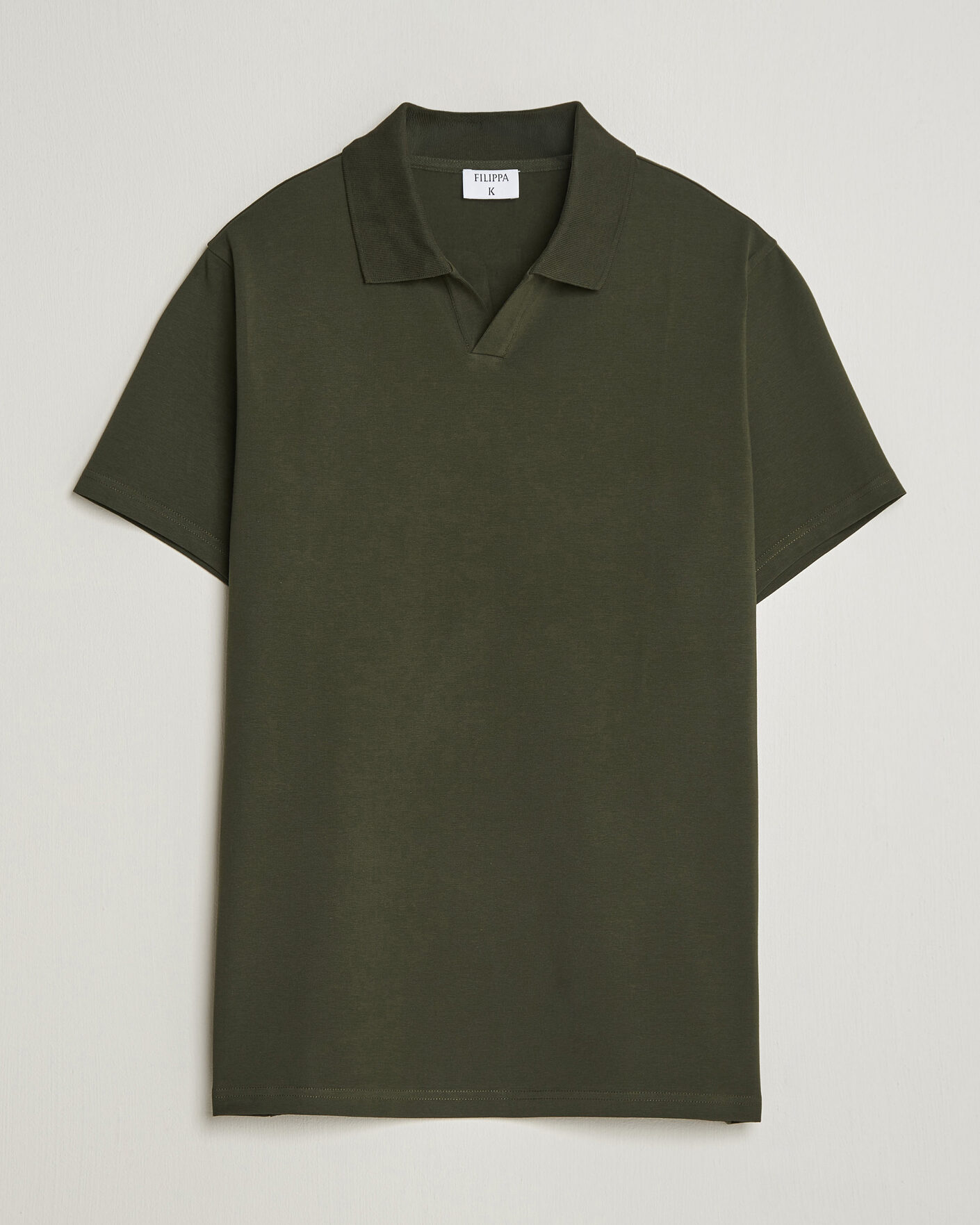 Hombres | Polos | Filippa K | Soft Lycra Polo T-Shirt Night Green