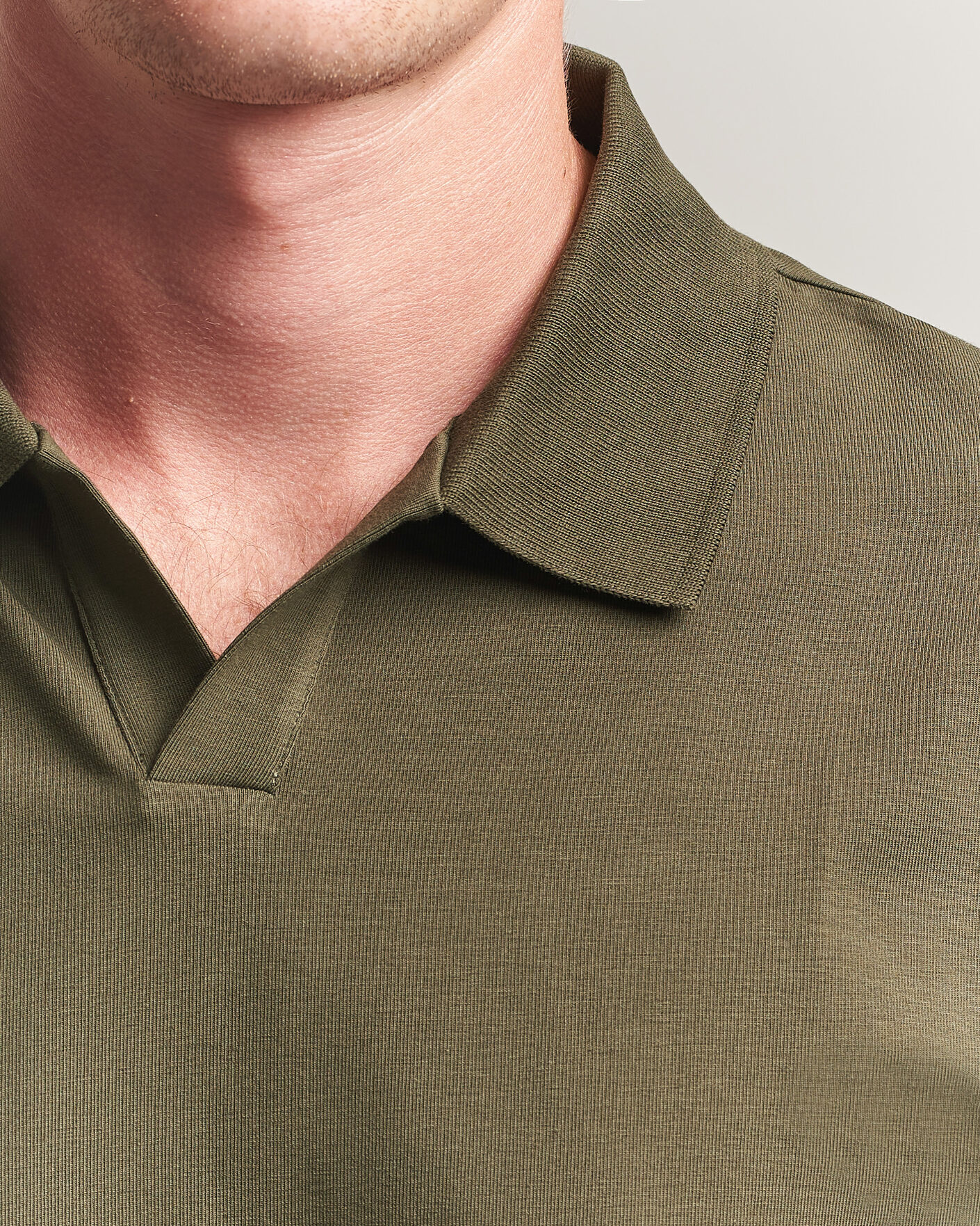 Hombres | Polos | Filippa K | Soft Lycra Polo T-Shirt Ebony Brown