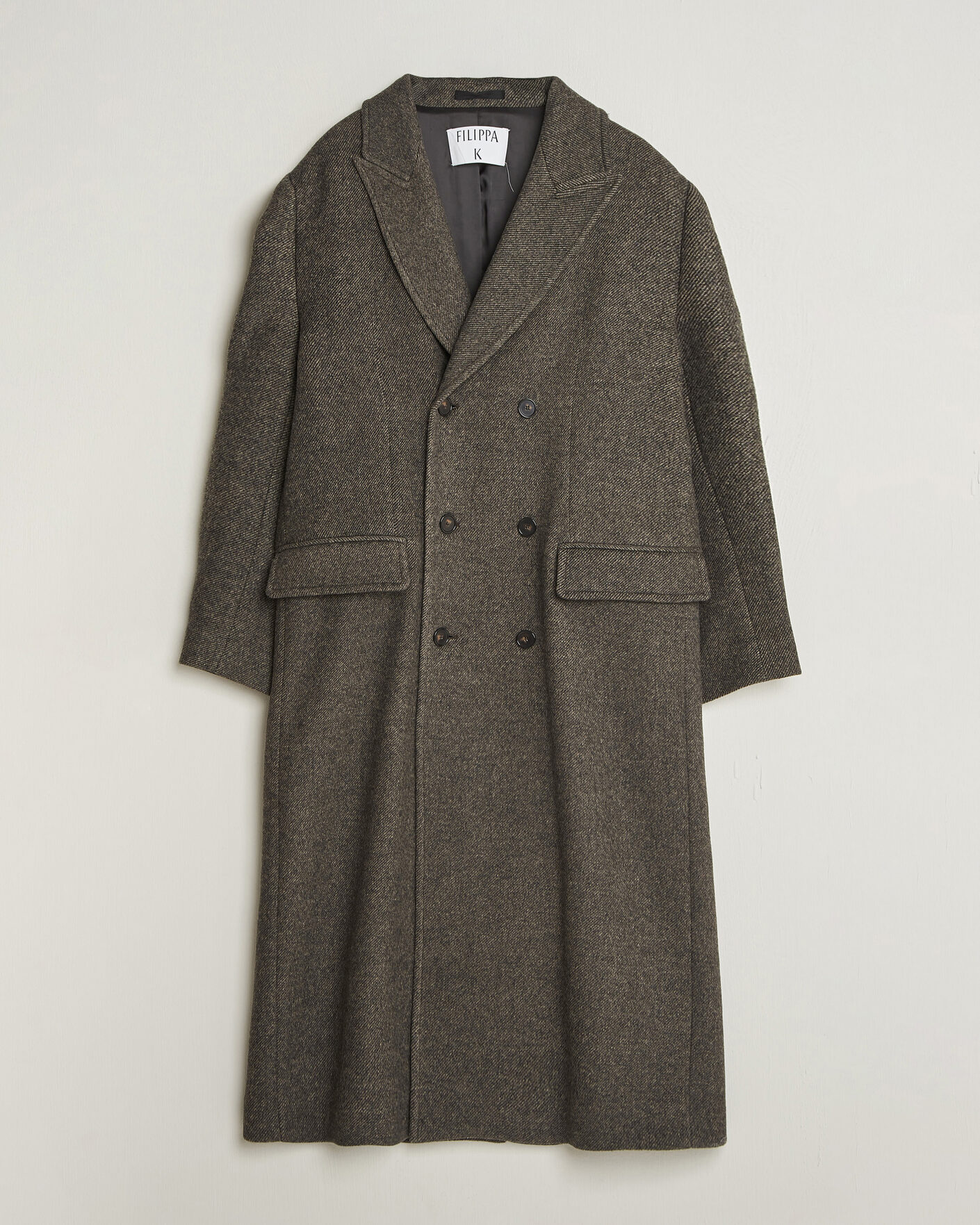 Hombres | Abrigos y chaquetas | Filippa K | Damian Wool Twill Coat Driftwood