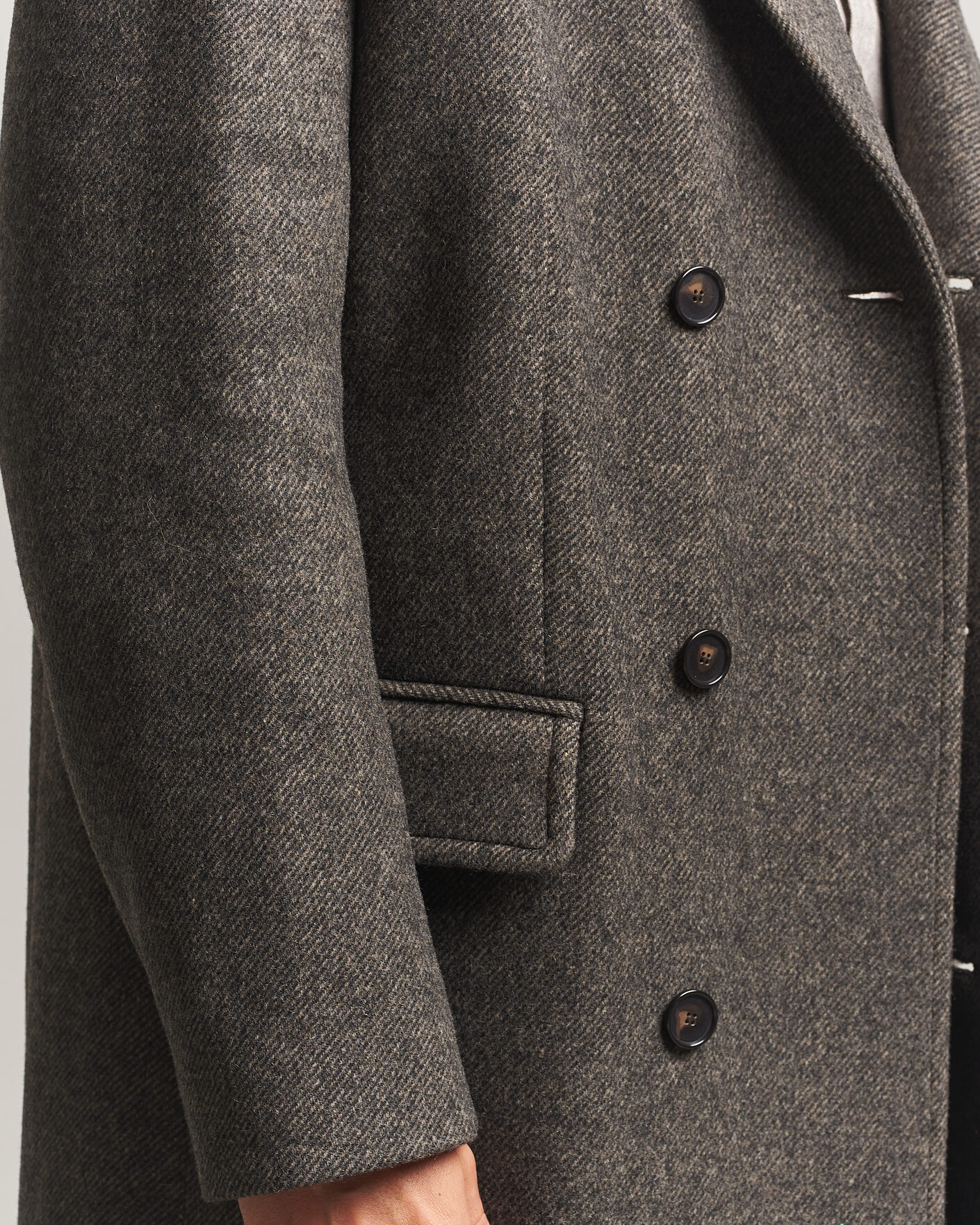 Hombres | Abrigos y chaquetas | Filippa K | Damian Wool Twill Coat Driftwood