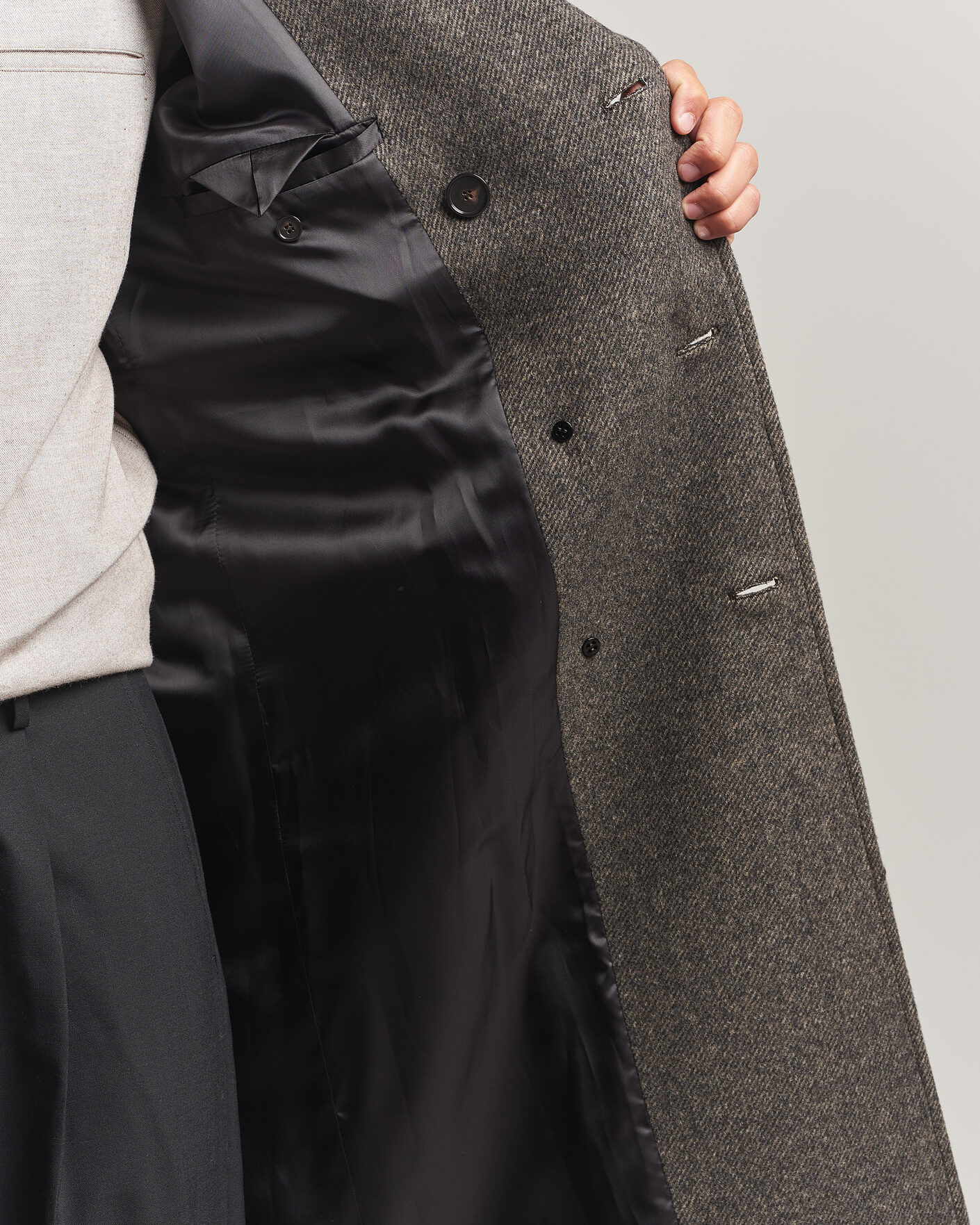 Hombres | Abrigos y chaquetas | Filippa K | Damian Wool Twill Coat Driftwood