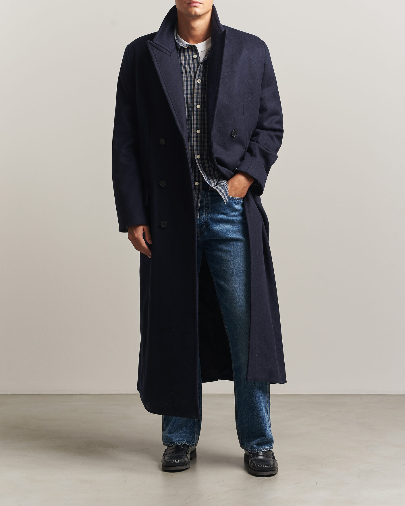Hombres | Abrigos y chaquetas | Filippa K | Damian Wool Coat French Navy