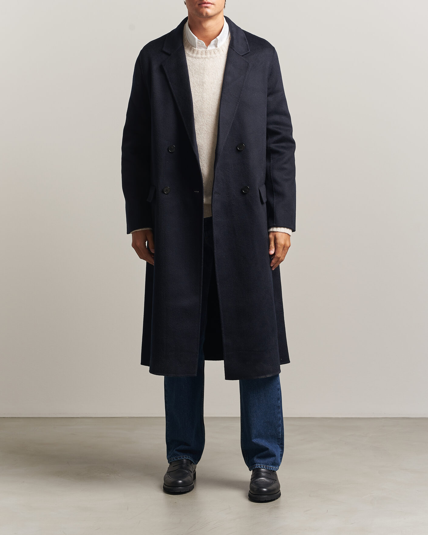 Hombres | Abrigos y chaquetas | Filippa K | Athens Wool Coat Navy
