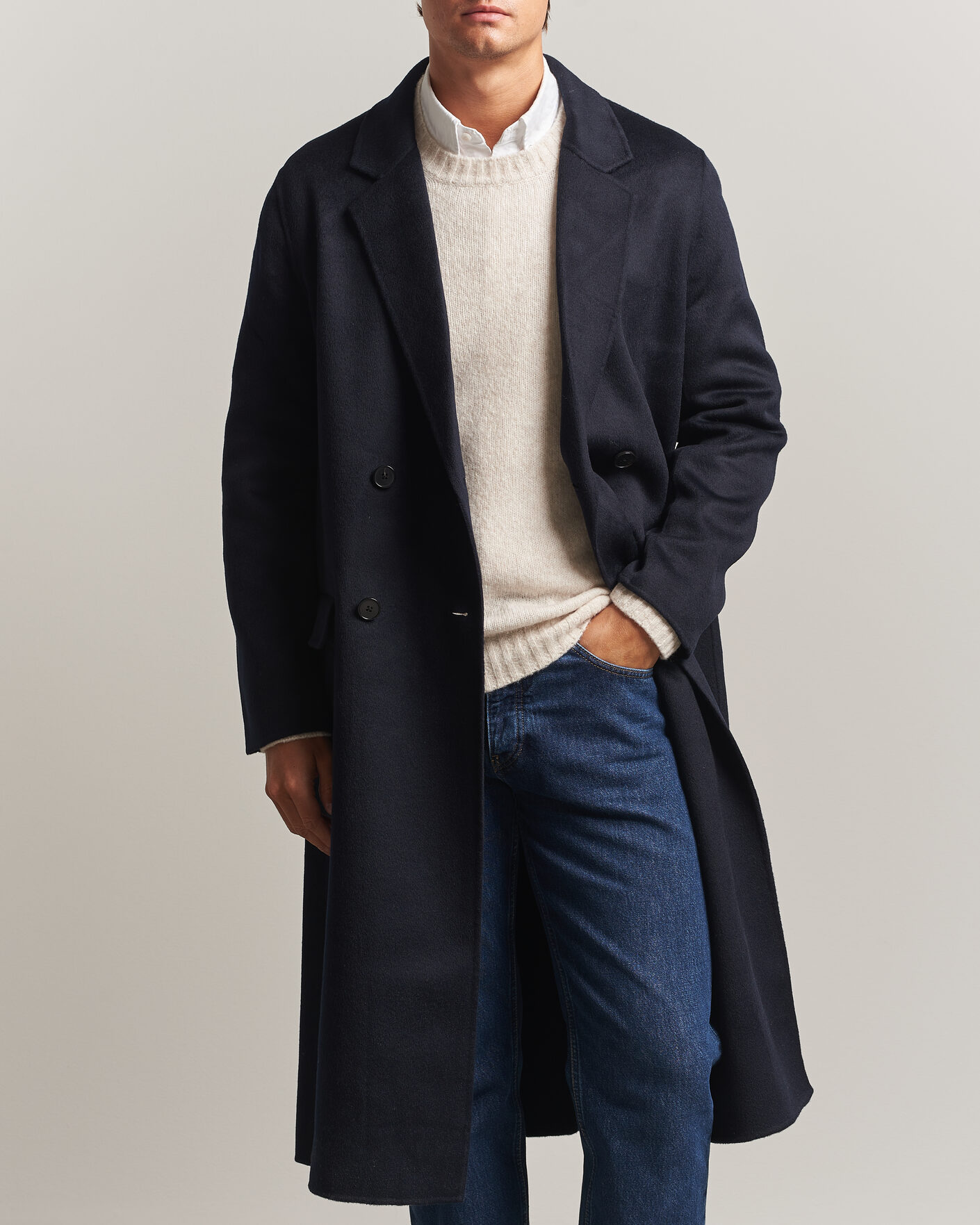 Hombres | Abrigos y chaquetas | Filippa K | Athens Wool Coat Navy