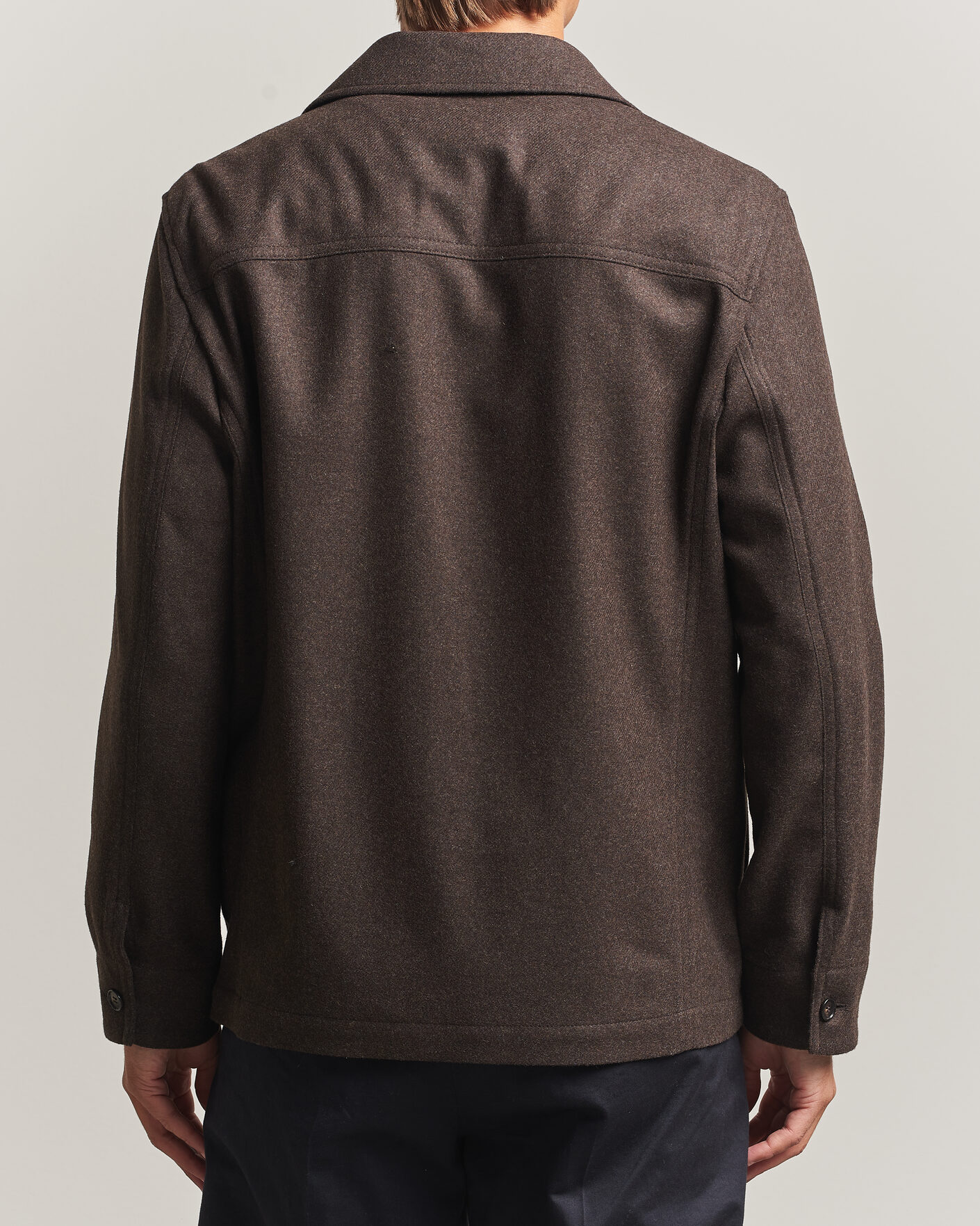 Hombres | Camisas | Filippa K | Taylor Flannel Overshirt Walnut Brown