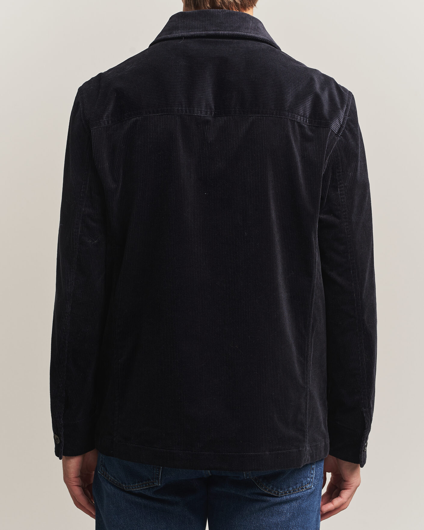 Hombres | Camisas | Filippa K | Taylor Corduroy Overshirt Navy