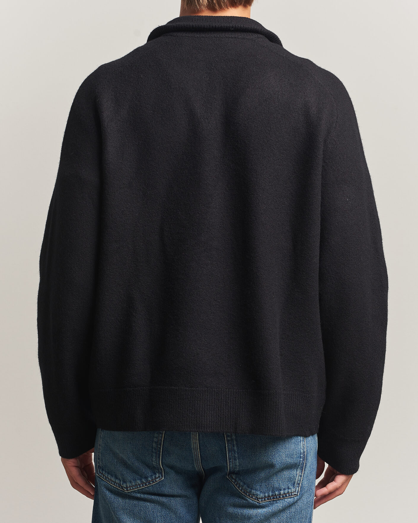 Hombres | Jerséis y prendas de punto | Filippa K | Wool Knitted Cardigan Black