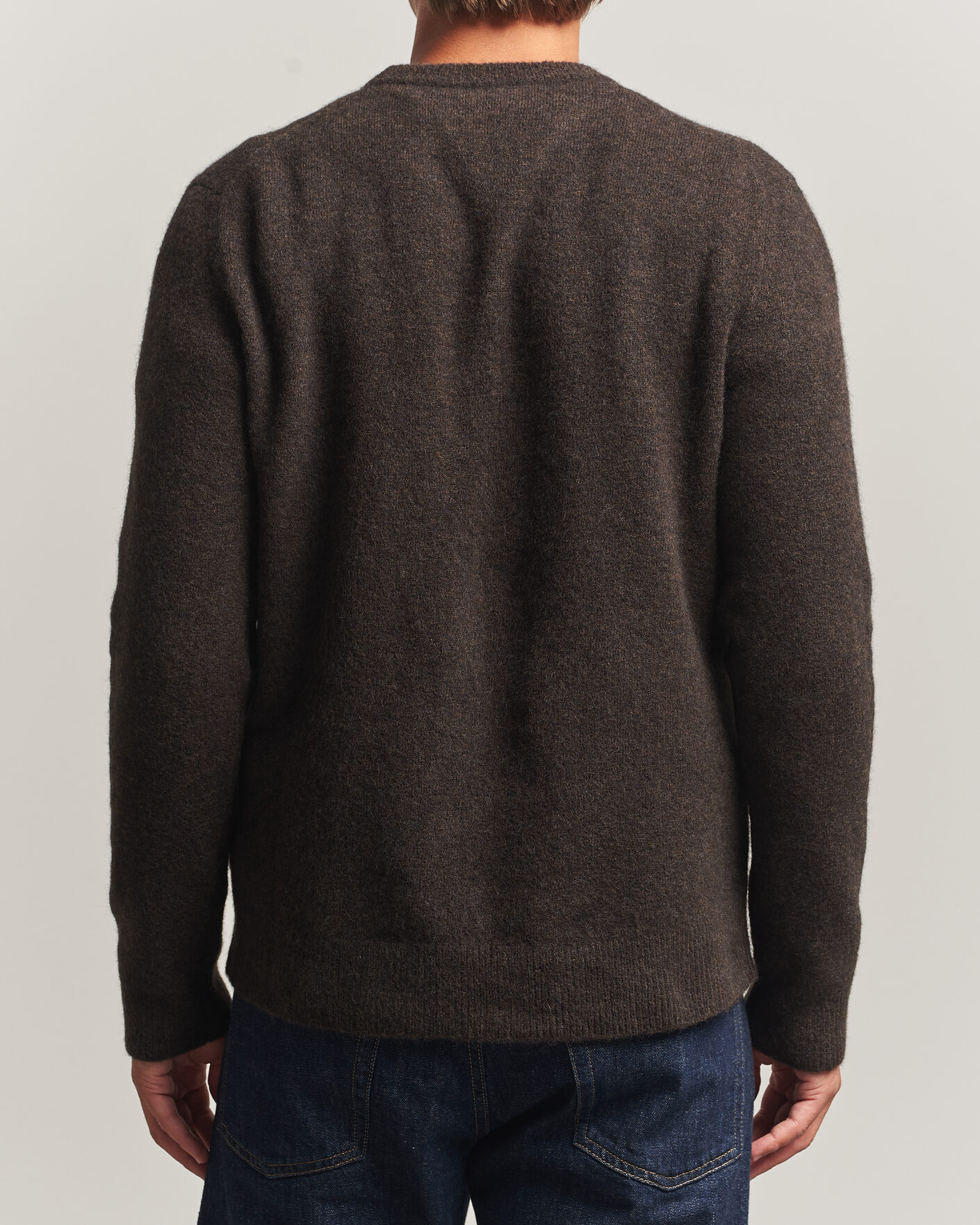 Hombres | Jerséis y prendas de punto | Filippa K | Yak Knitted Sweater Golden Brown